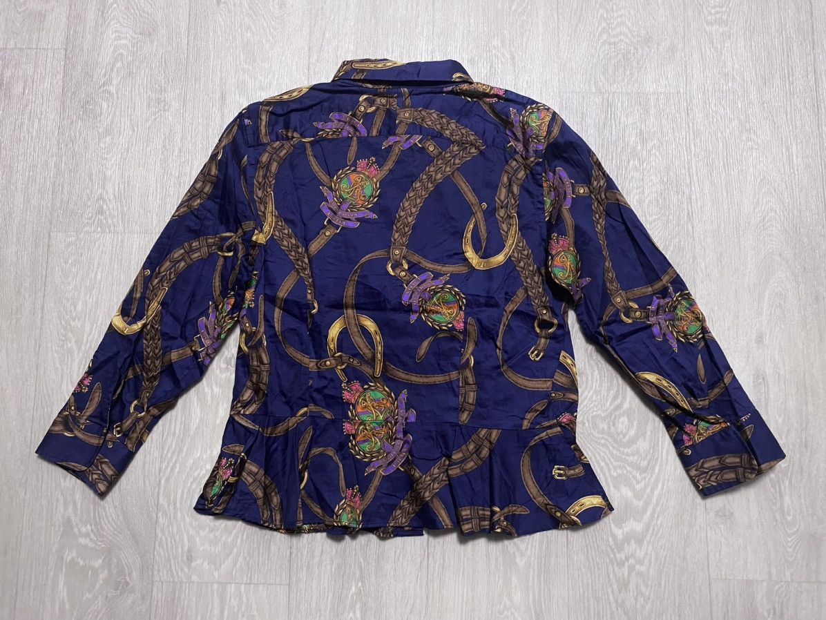 Lauren Ralph Lauren Ralph Lauren Vintage Full Print Monogram Logo Cotton Blouse Size XL / US 12-14 / IT 48-50 - 17 Thumbnail