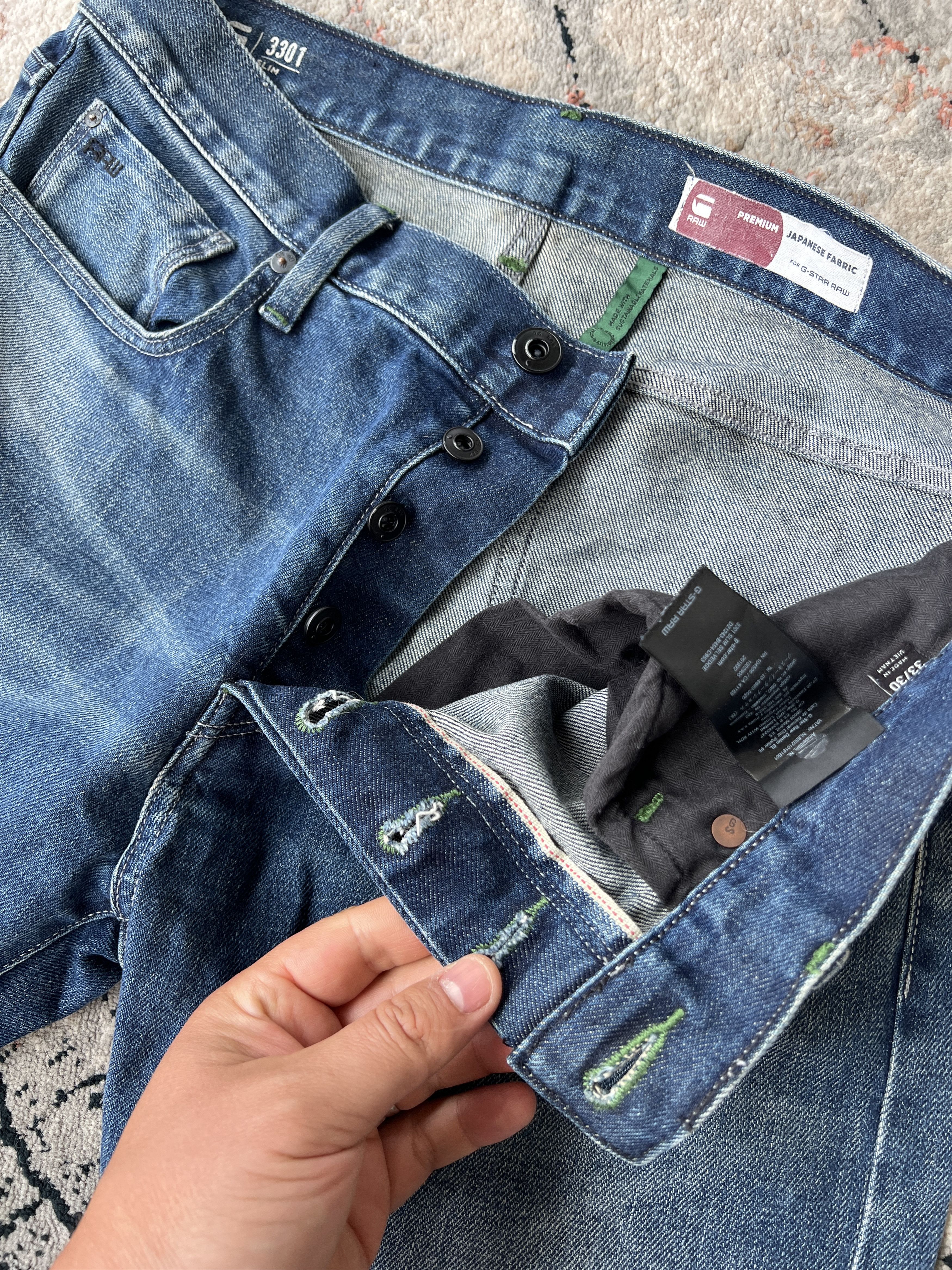 G-Star G-Star Raw Premium Japanese Fabric Jeans Size US 33 - 4 Thumbnail