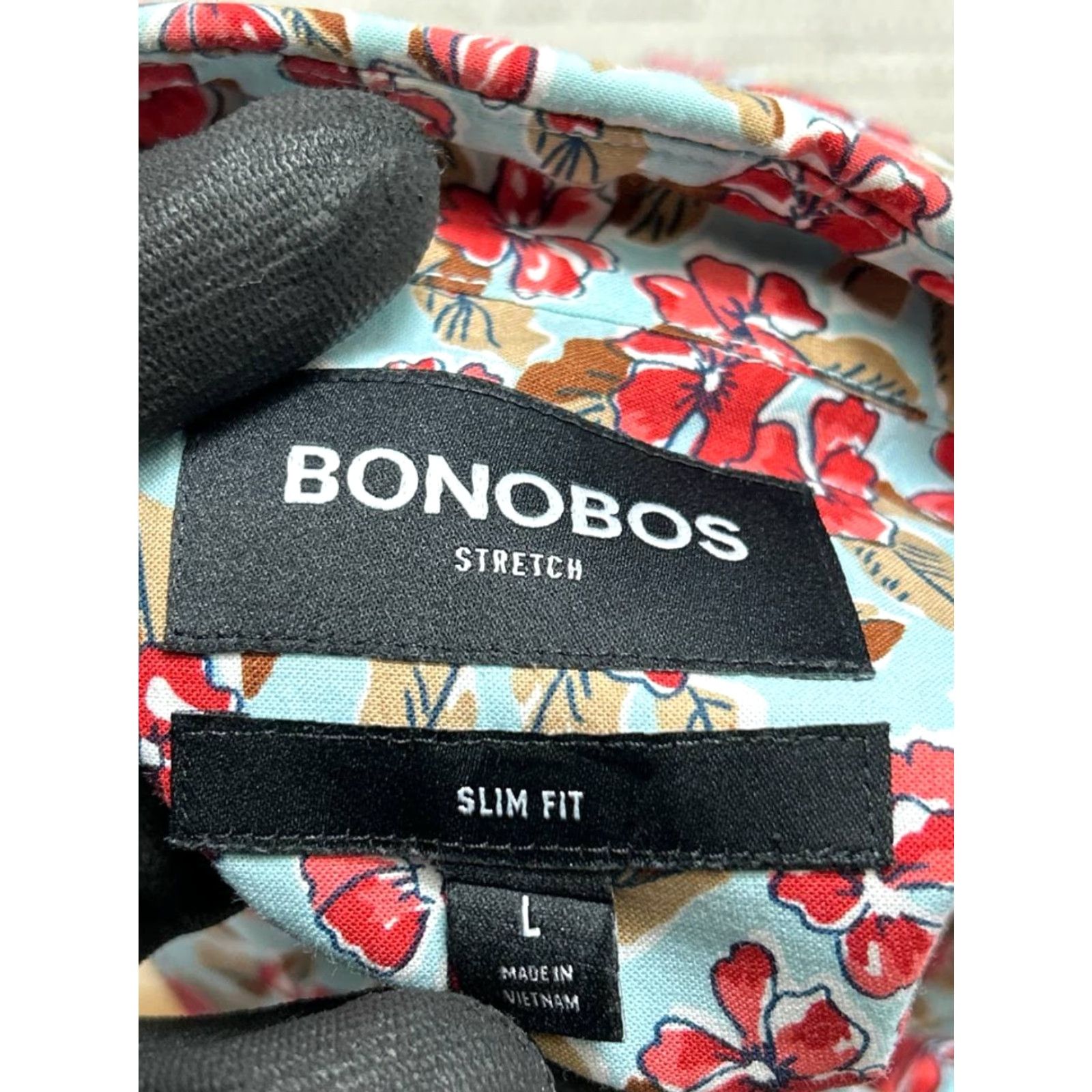 Bonobos Bonoboss Shirt Mens Large Multicolor Floral Slim Fit Cotton Stretch Button Up Size US L / EU 52-54 / 3 - 5 Thumbnail