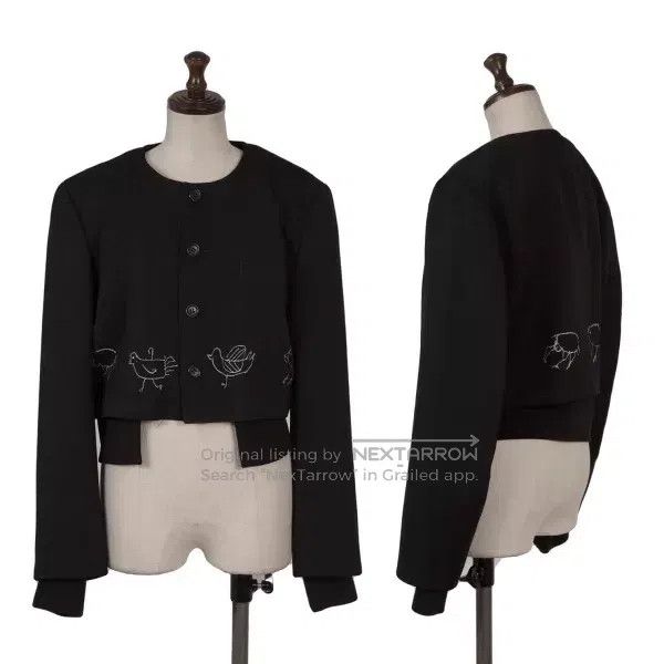 Comme des Garcons Comme des Garcons Black vintage embroidered bird blazer to Size M / US 6-8 / IT 42-44 - 1 Thumbnail