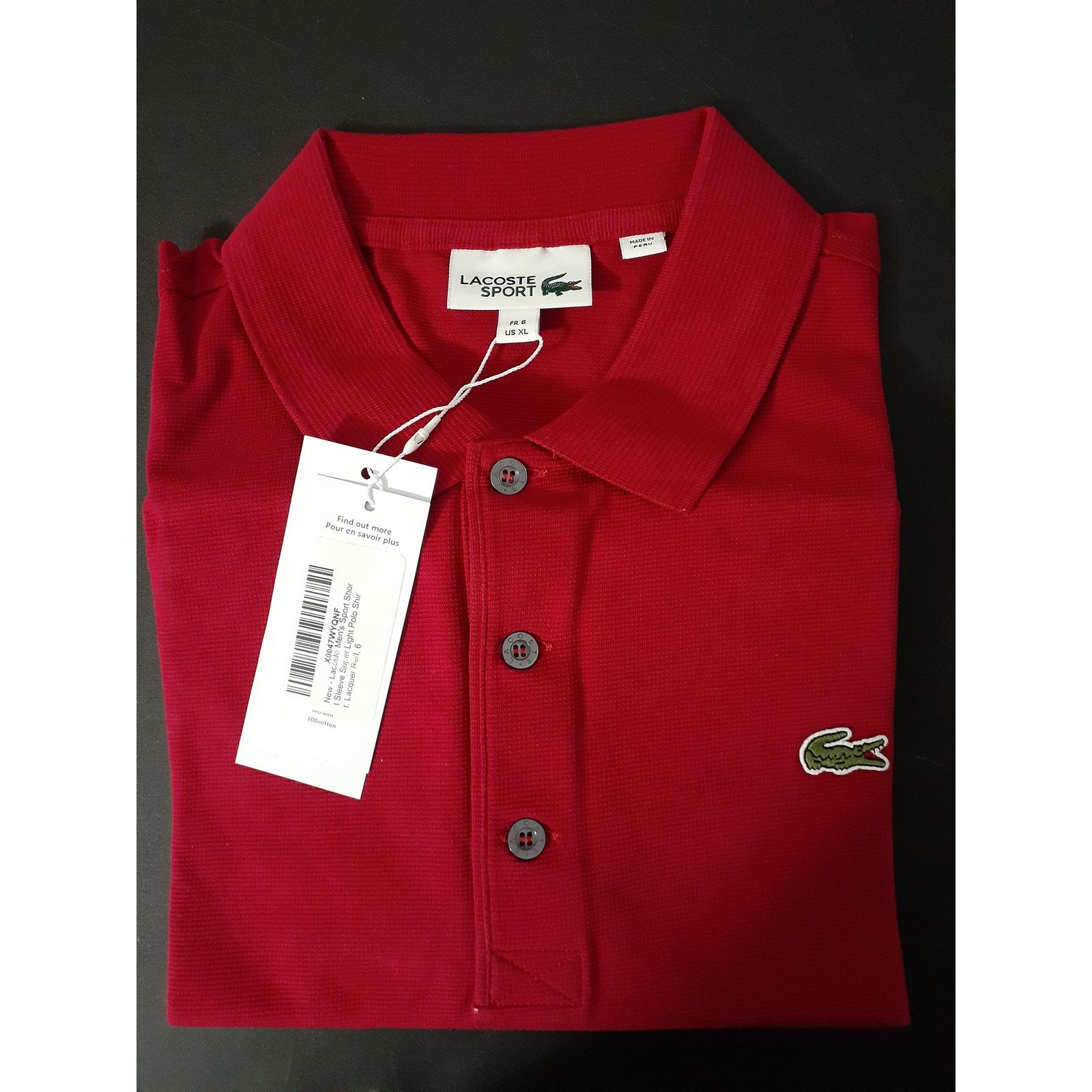 Lacoste Lacoste Men's Sport Short Sleeve Super Light Polo Red XL Size US XL / EU 56 / 4 - 2 Thumbnail