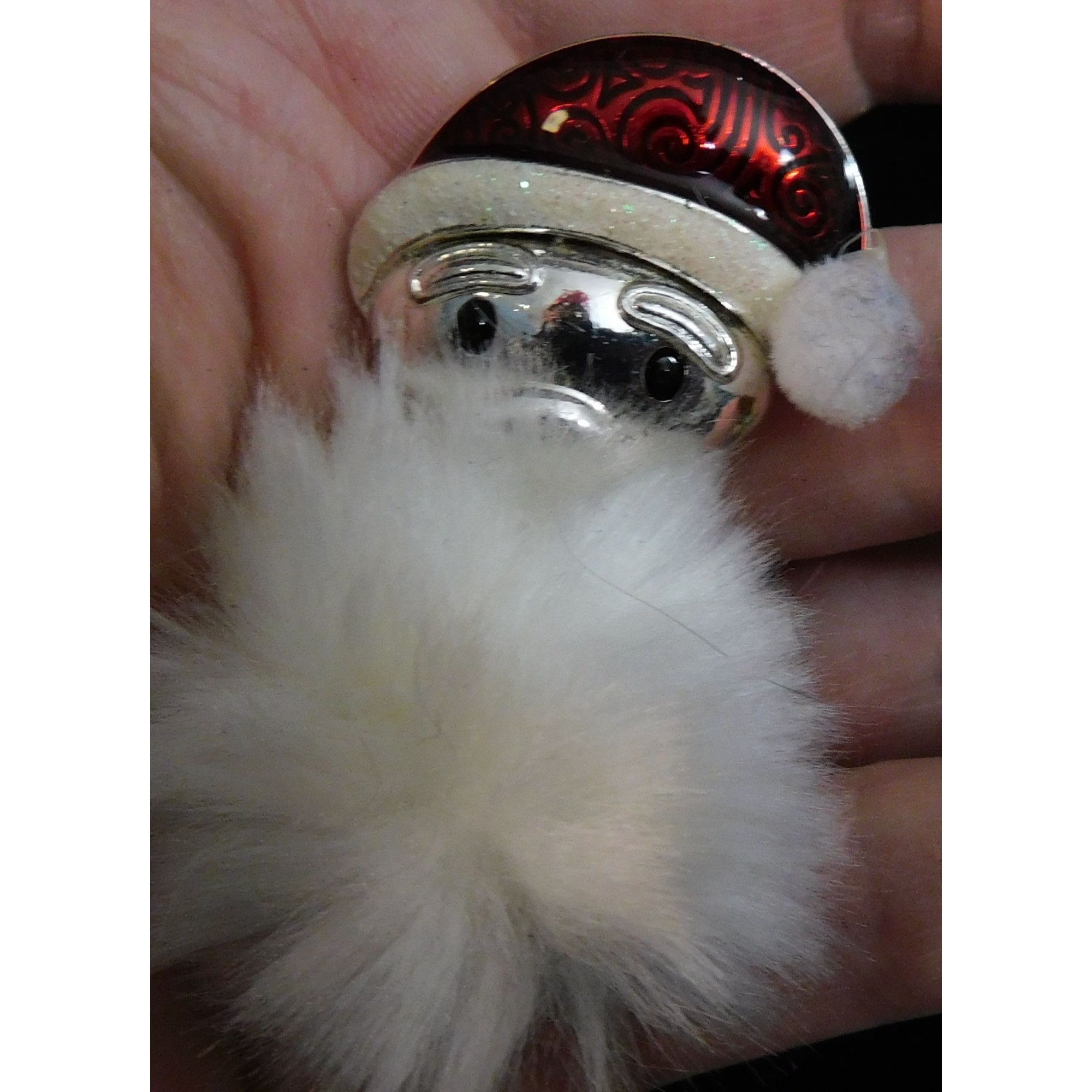 Other Vintage Fluffy Bearded Metallic Santa Brooch Size ONE SIZE - 2 Thumbnail