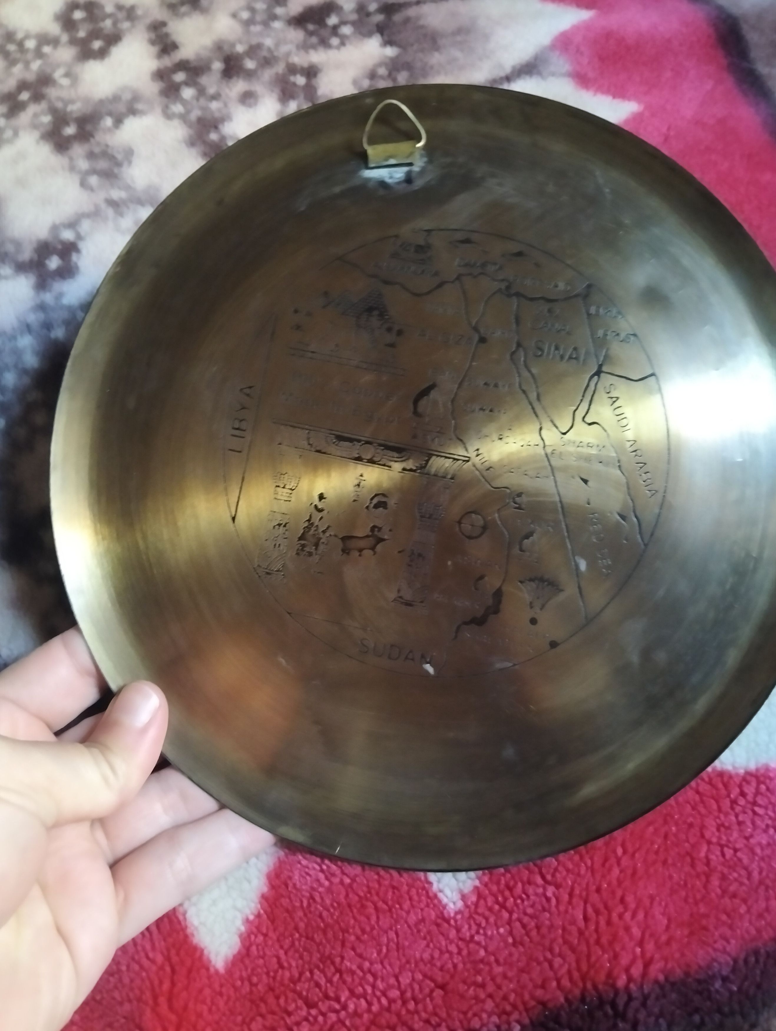 Other Egyptian Copper Wall Plate Handmade Pharaoh Cleopatra Design Size ONE SIZE - 4 Thumbnail