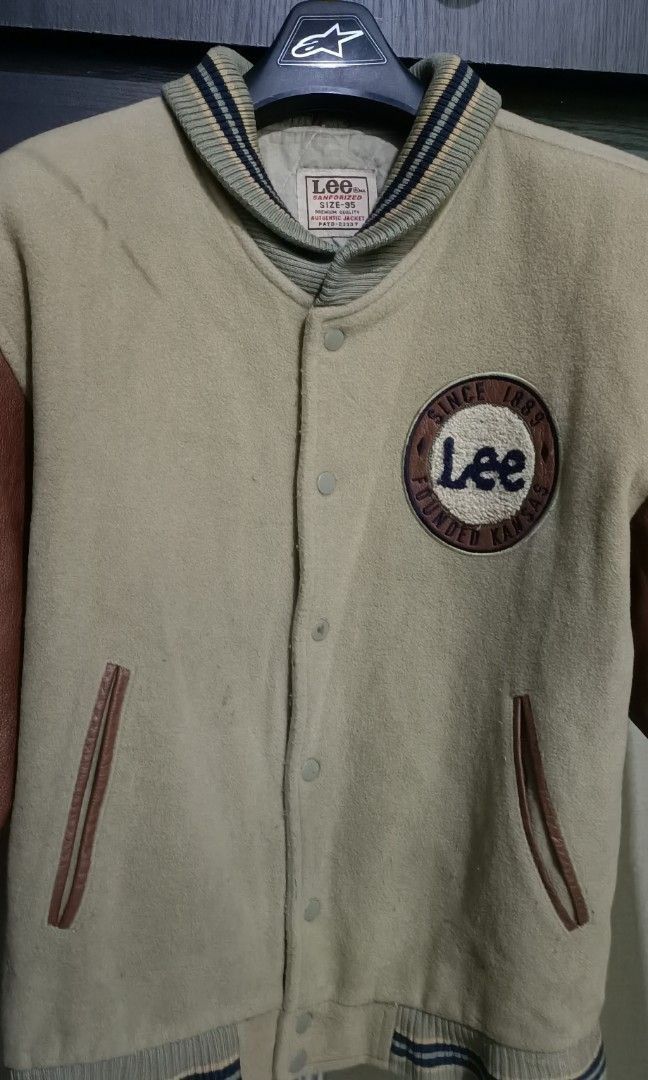 Lee × Vintage Vintage lee shawl collar varsity wool leather jacket Size US M / EU 48-50 / 2 - 2 Thumbnail