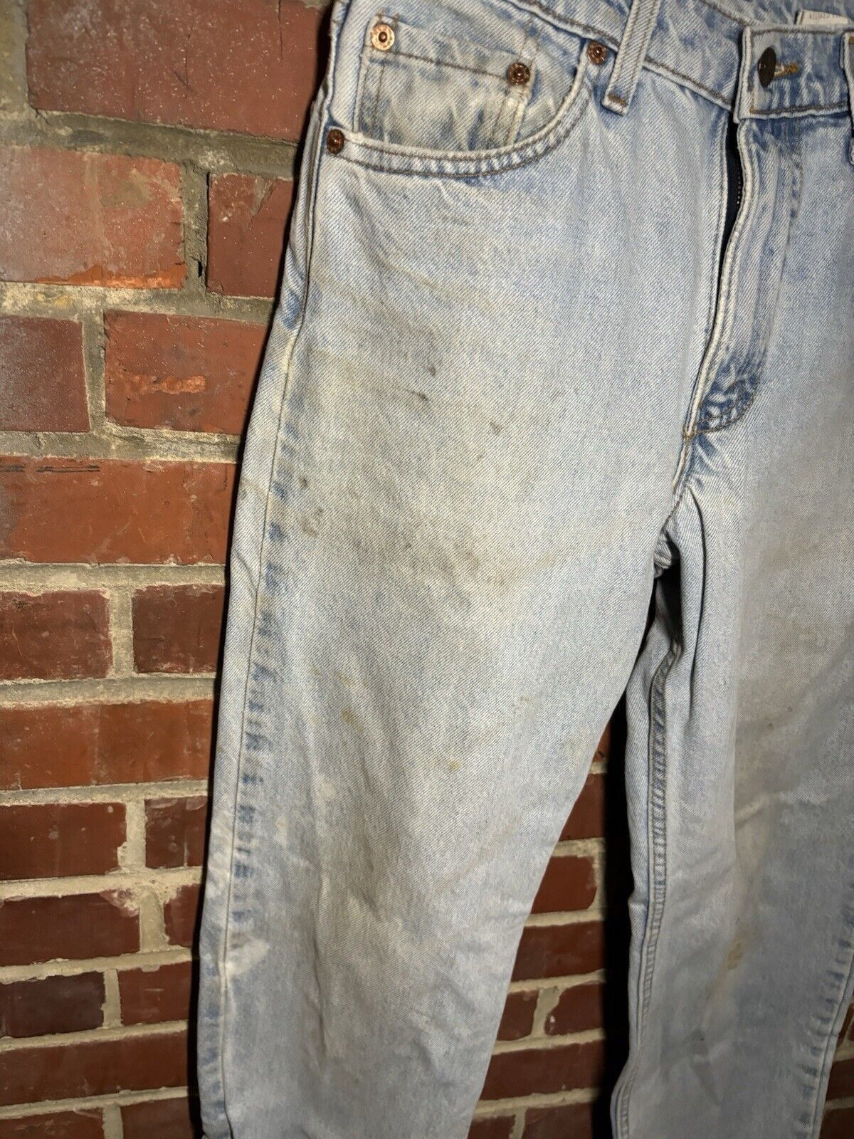 Levi's Vintage 90s Levis W30 L30 Stained 550 Relaxed Fit Red Tab Size US 30 / EU 46 - 3 Thumbnail