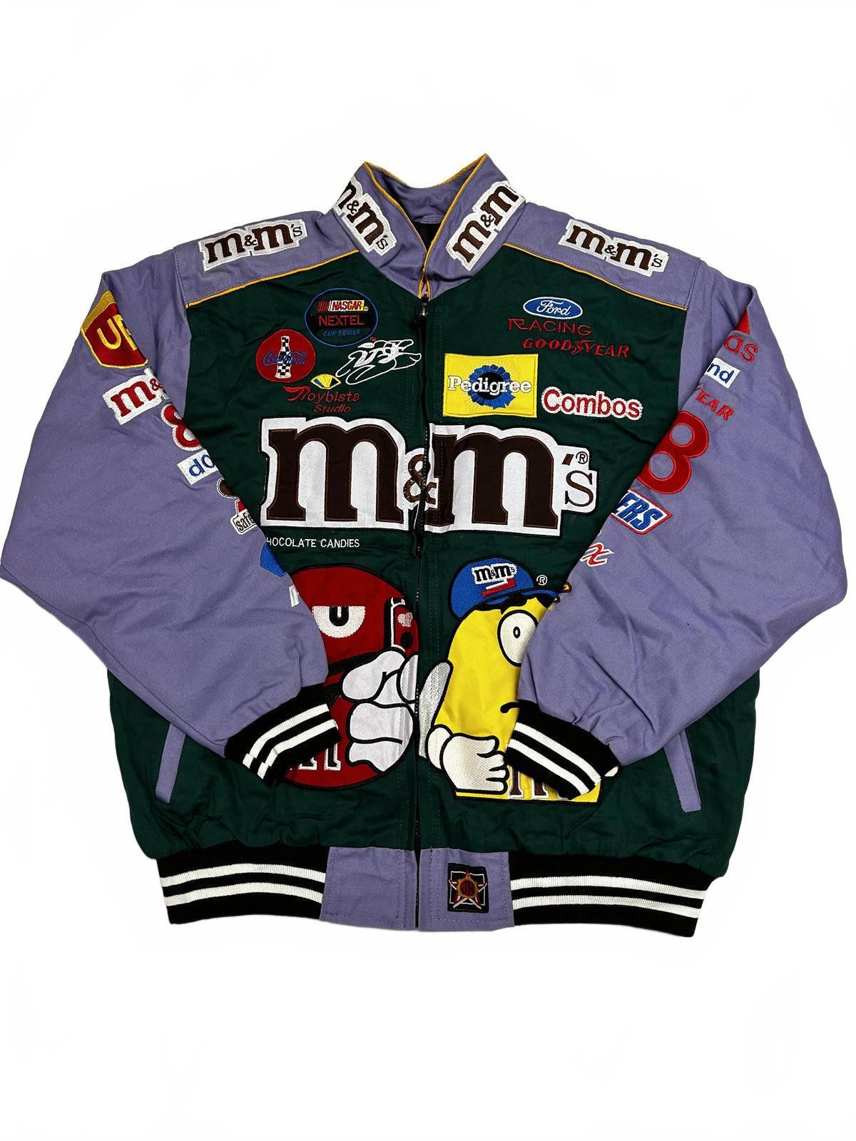 NASCAR Vintage M&M's Racing Varsity Jacket Size US L / EU 52-54 / 3 - 2 Thumbnail