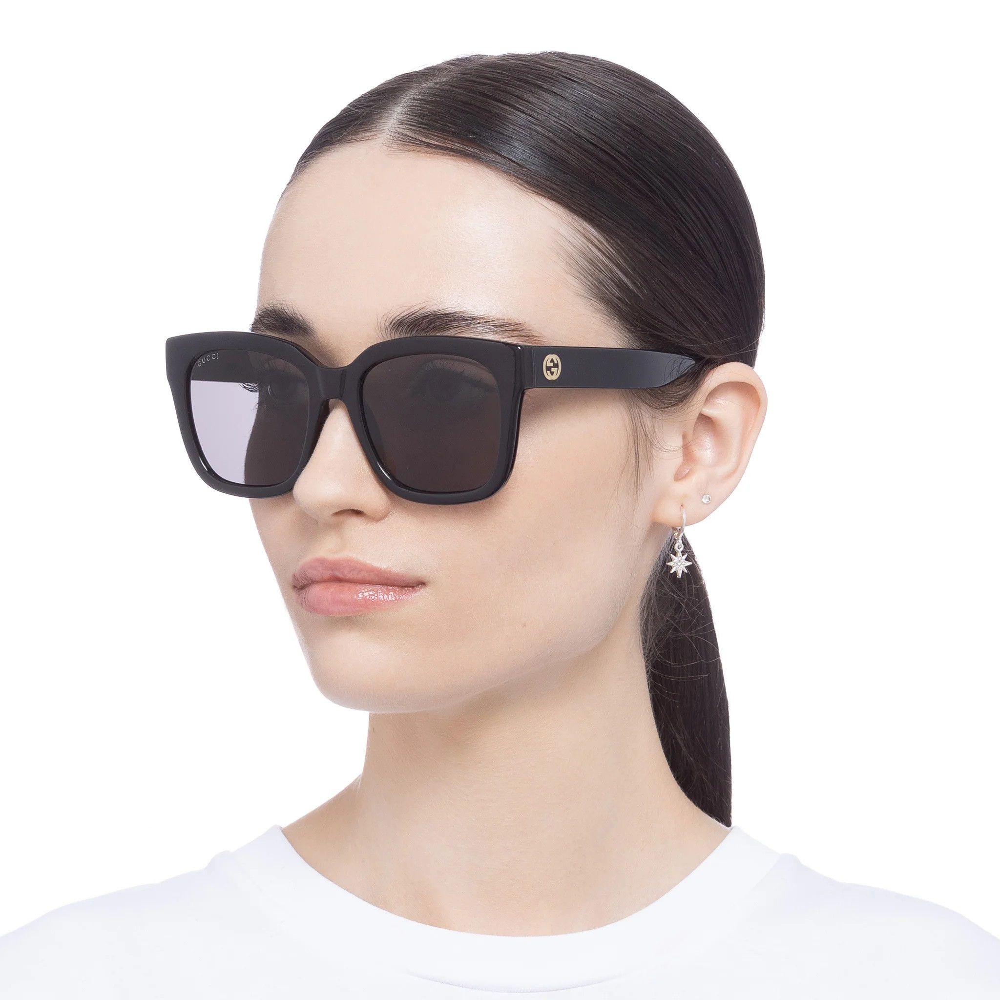 Gucci NEW Gucci GG1338S 001 Black Grey Square Women Sunglasses Size ONE SIZE - 10 Thumbnail