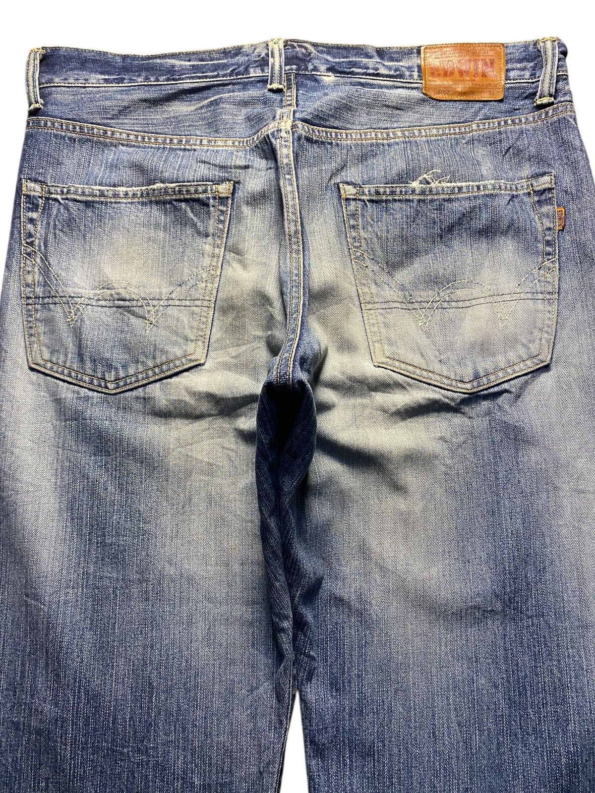 Edwin Vintage Edwin 505 Selvedge Mud Wash Distressed Baggy Jeans Size US 39 - 5 Thumbnail