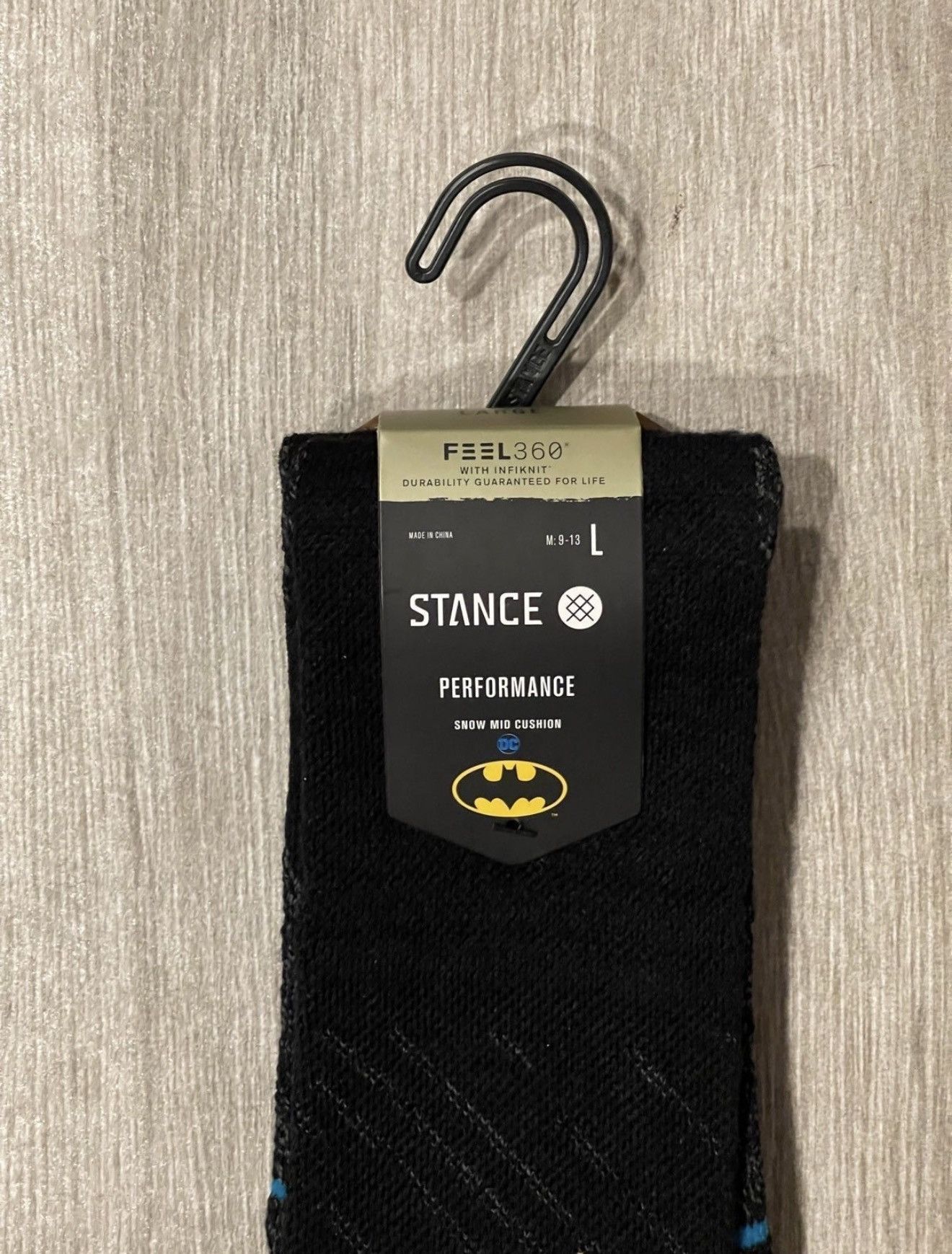 Stance Socks Stance Batman Infiknit Snow Wool OTC Black Socks Sz L Large Size ONE SIZE - 3 Thumbnail