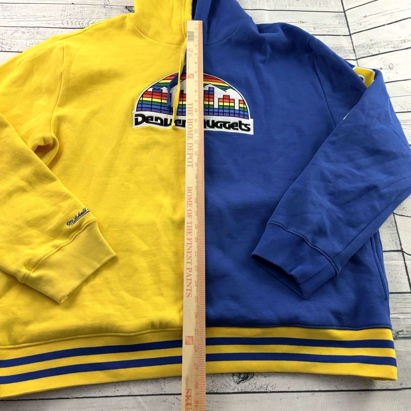 Mitchell & Ness Mitchell & Ness Denver Nuggets Hoodie Mens 3XL Yellow Pullover Sweatshirt Blue Size US XXL / EU 58 / 5 - 2 Thumbnail