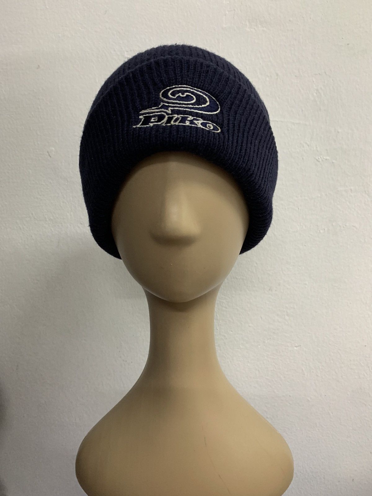 Japanese Brand Vintage Piko Front Back Embroidery Logo Beanie Hat Size ONE SIZE - 1 Thumbnail
