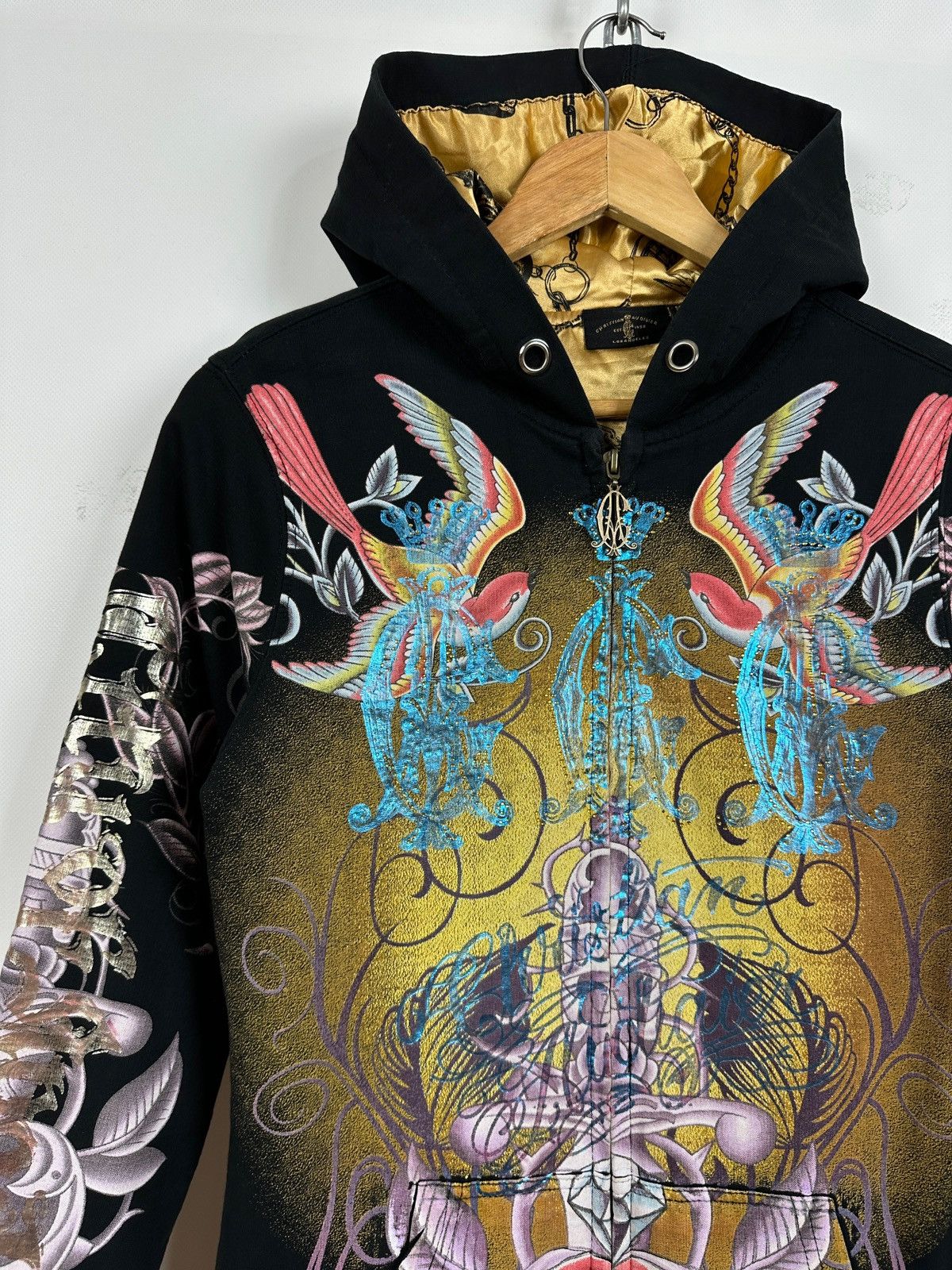 Christian Audigier Vintage Christian Audigier Y2K Full Zip Hoodie Size M / US 6-8 / IT 42-44 - 6 Thumbnail