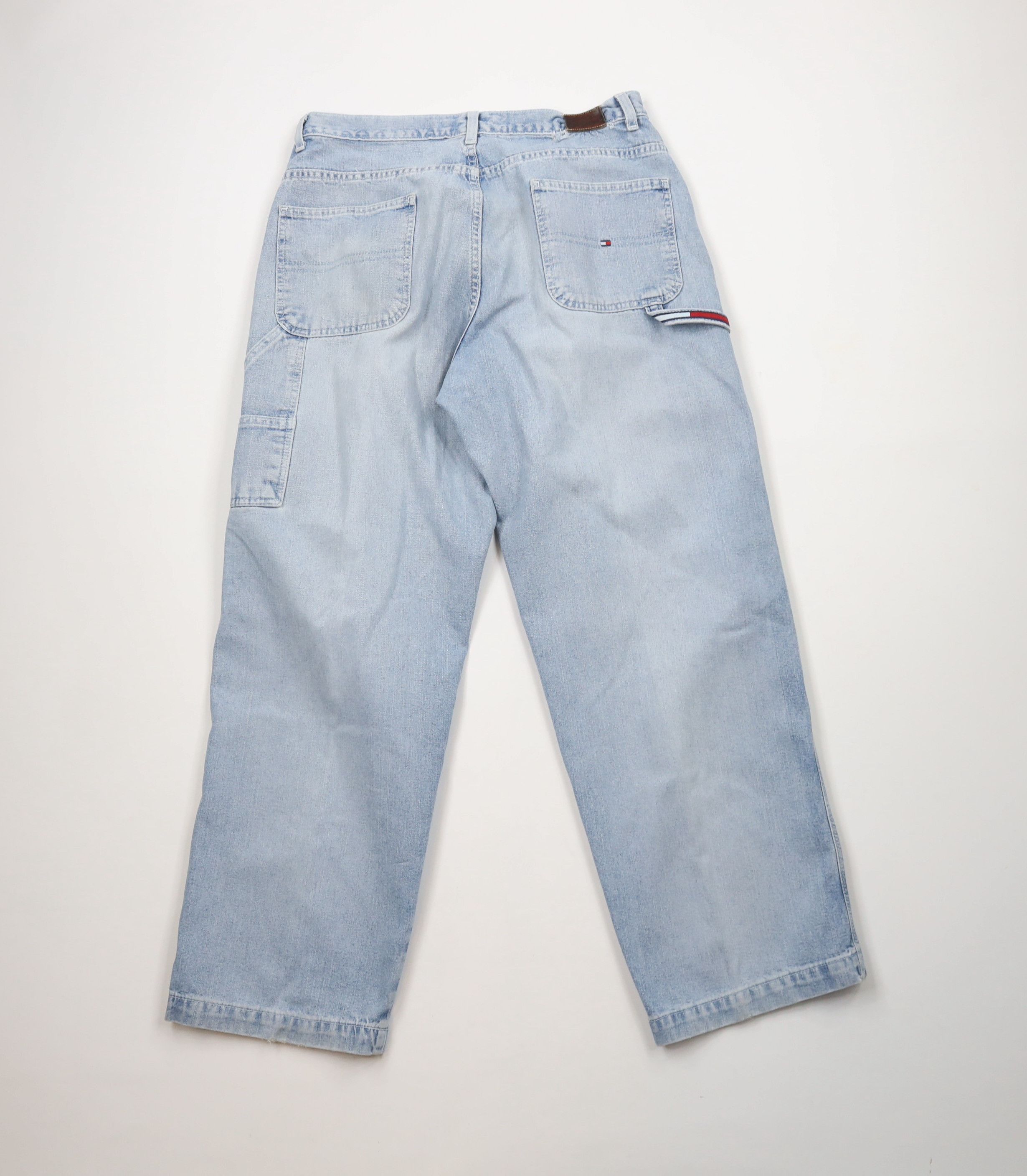 Tommy Hilfiger × Vintage Vintage 90s Y2K Tommy Hilfiger Baggy Wide Leg Dungaree Jeans Size 36" / US 14 / IT 50 - 10 Thumbnail