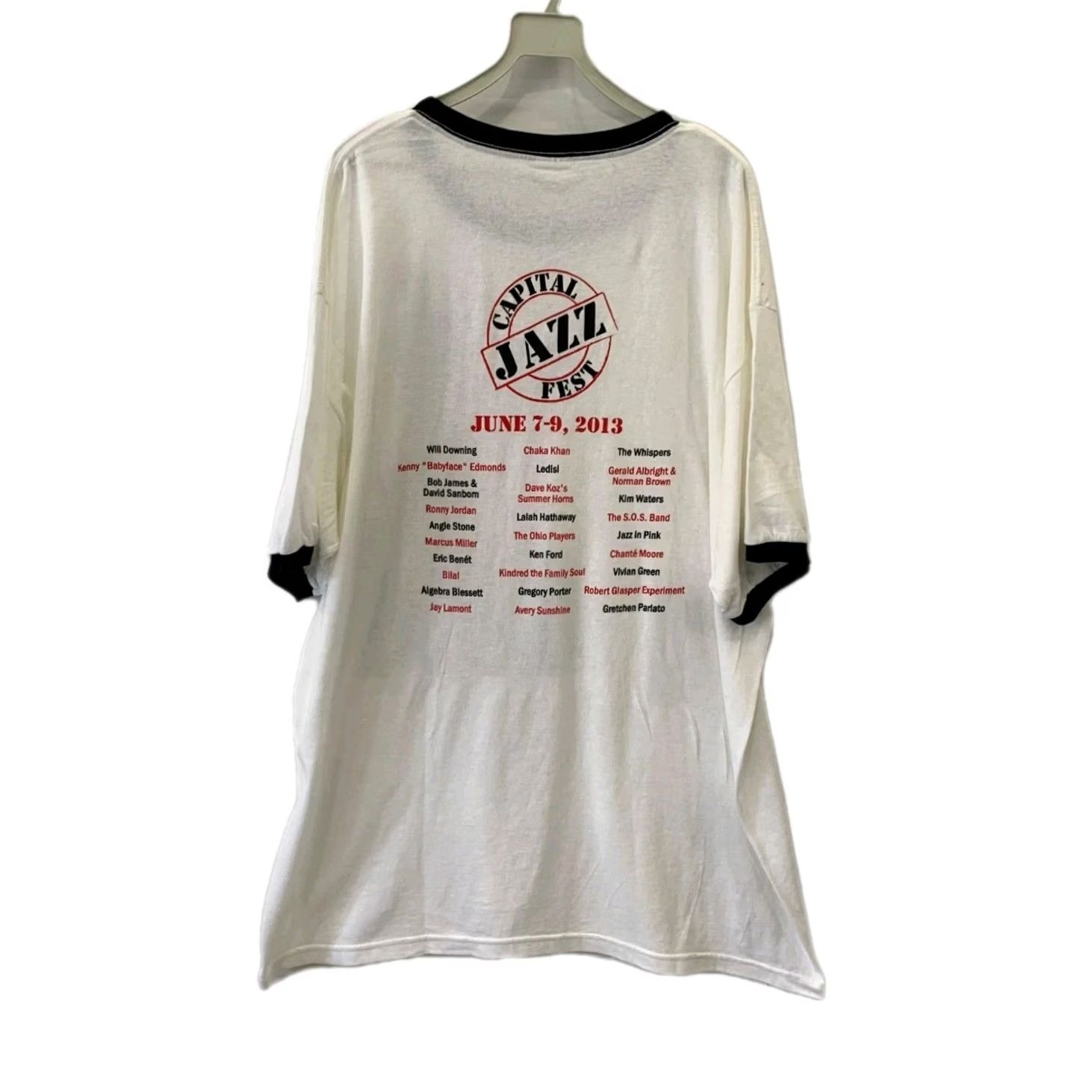 Anvil VINTAGE Capital Jazz Fest Ringer T-Shirt 21st Annual XXL White Black Anvil Men T-Shirt Jazz Size US XXL / EU 58 / 5 - 2 Thumbnail