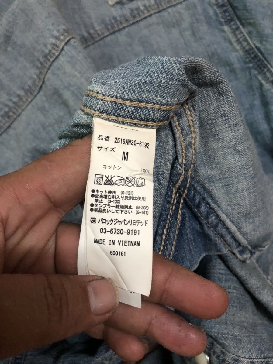 Japanese Brand × MOUSSY Moussy Distressed Denim Shirt Size US S / EU 44-46 / 1 - 5 Thumbnail
