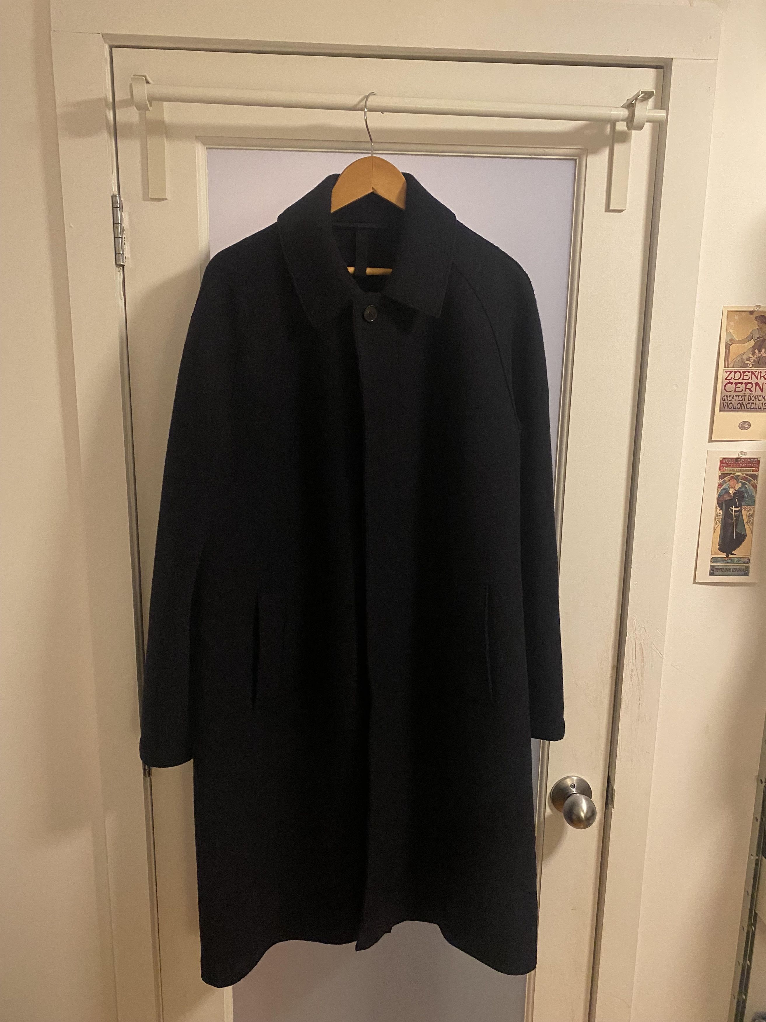 Harris Wharf London Balmacaan Pressed Wool with Quilted Lining Size US M / EU 48-50 / 2 - 2 Thumbnail