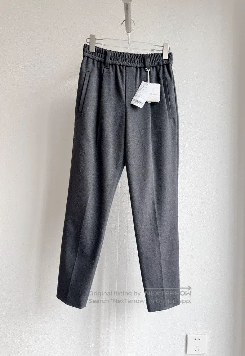 Brunello Cucinelli Brunello Cucinelli Classic gray wool blend tailored pipe p Size 25" / US 0 / IT 36 - 2 Thumbnail