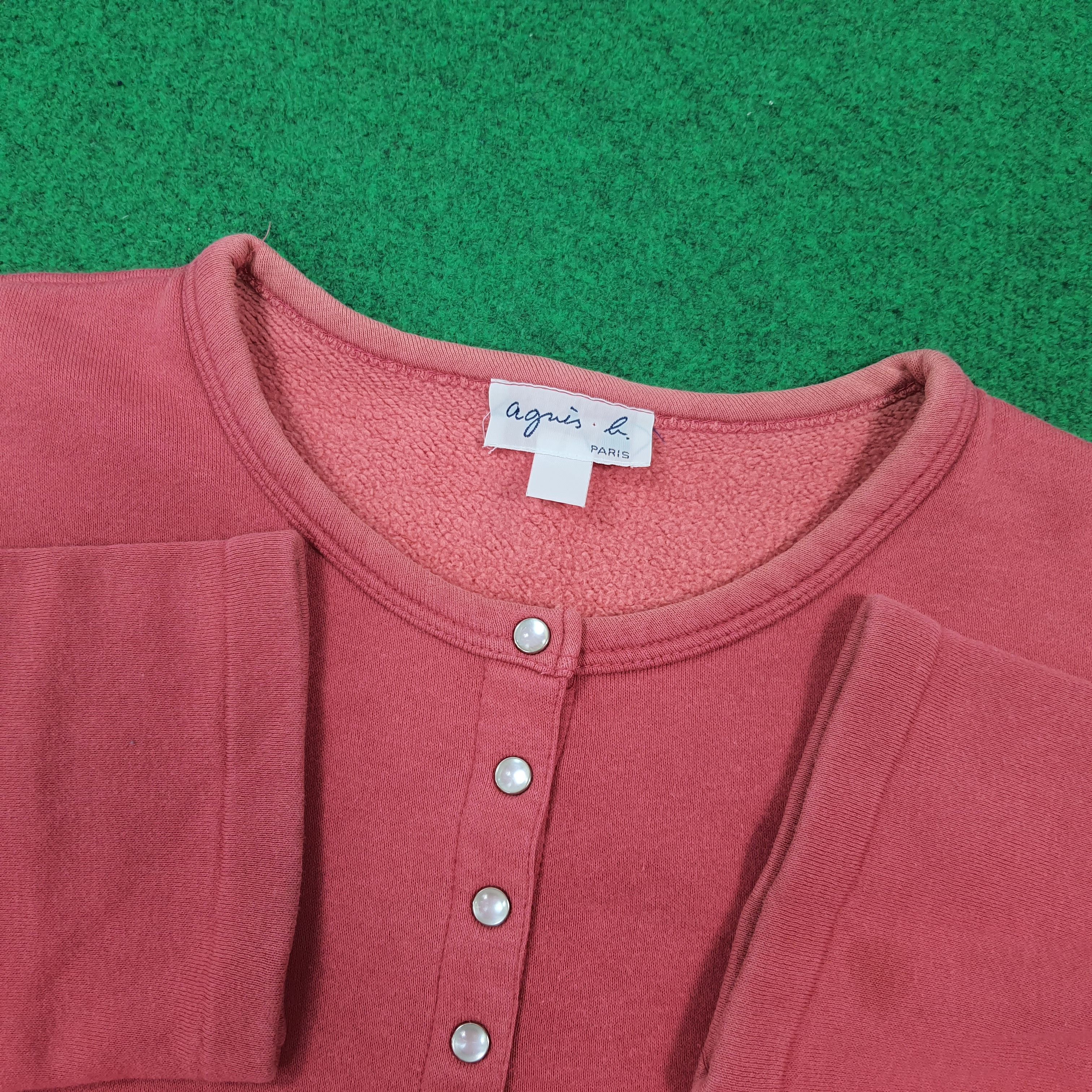 agnes b. Vintage Agnes b. Paris Snap Button Cardigan Sweatshirt E1N4 Size M / US 6-8 / IT 42-44 - 4 Thumbnail