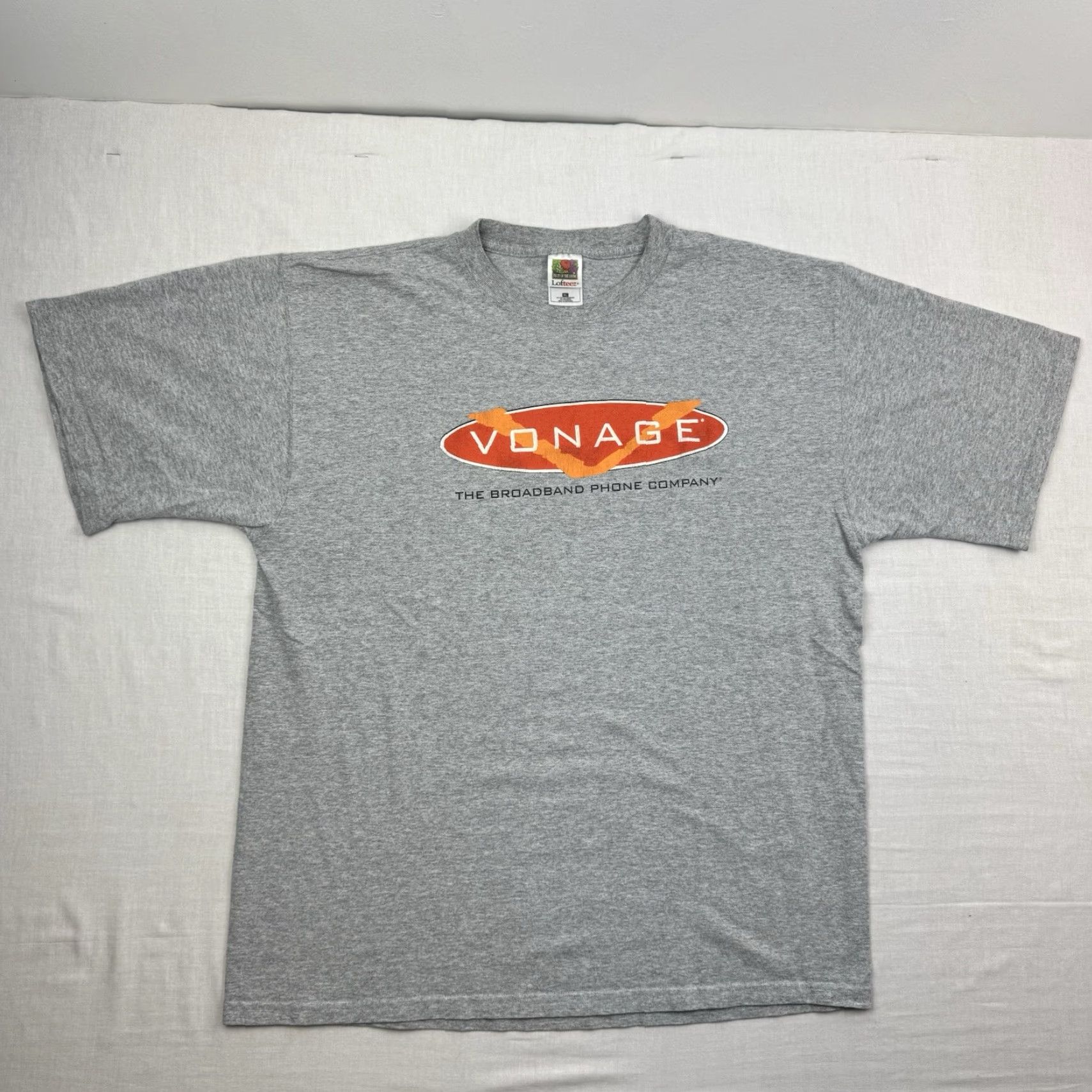Fruit Of The Loom VINTAGE Fruit of the Loom T-Shirt Men XL Gray Logo 90s Y2K Broadband Movie Promo Size US XL / EU 56 / 4 - 2 Thumbnail