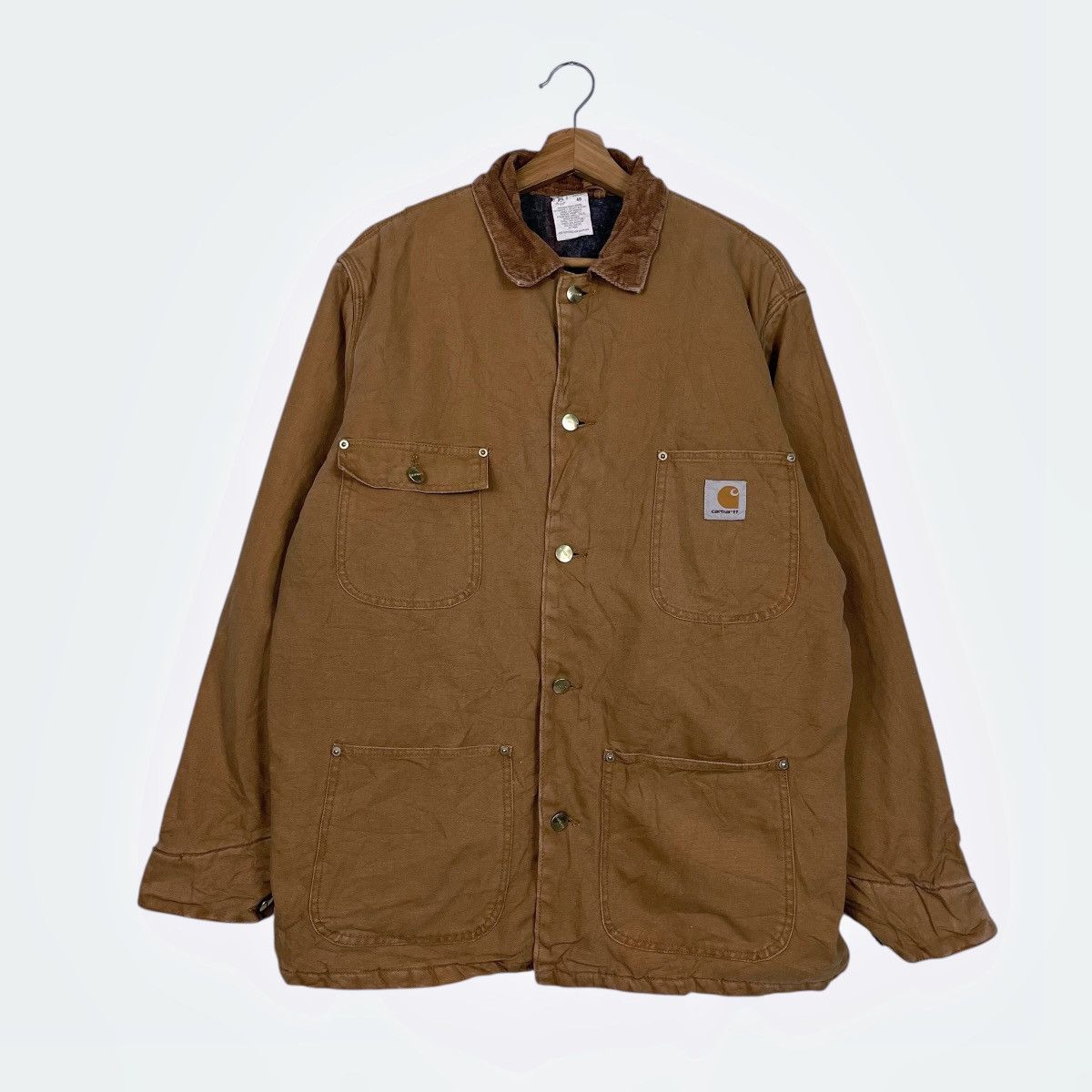 Carhartt Vintage 80s Carhatt Detroit Duck Canvas Workwear Jacket Size US L / EU 52-54 / 3 - 1 Thumbnail