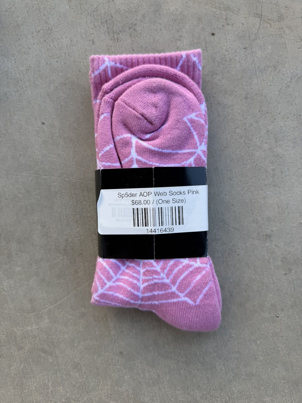 Sp5der Sp5der Spider Web Socks Pink New Size ONE SIZE - 2 Thumbnail