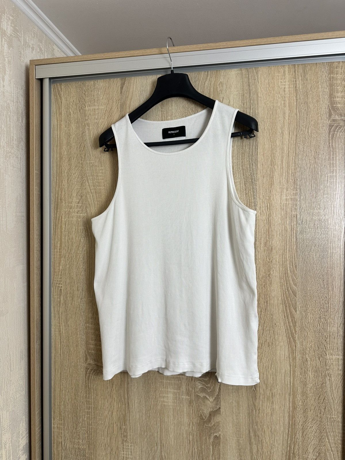 Represent Clo. 🔥 Represent White Ribbed Sleeveless T Shirt Tank Top Size US S / EU 44-46 / 1 - 1 Thumbnail