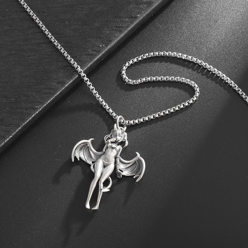 Jewelry Exquisite Retro Sexy Devil Bat Girl Necklace Size ONE SIZE - 5 Thumbnail