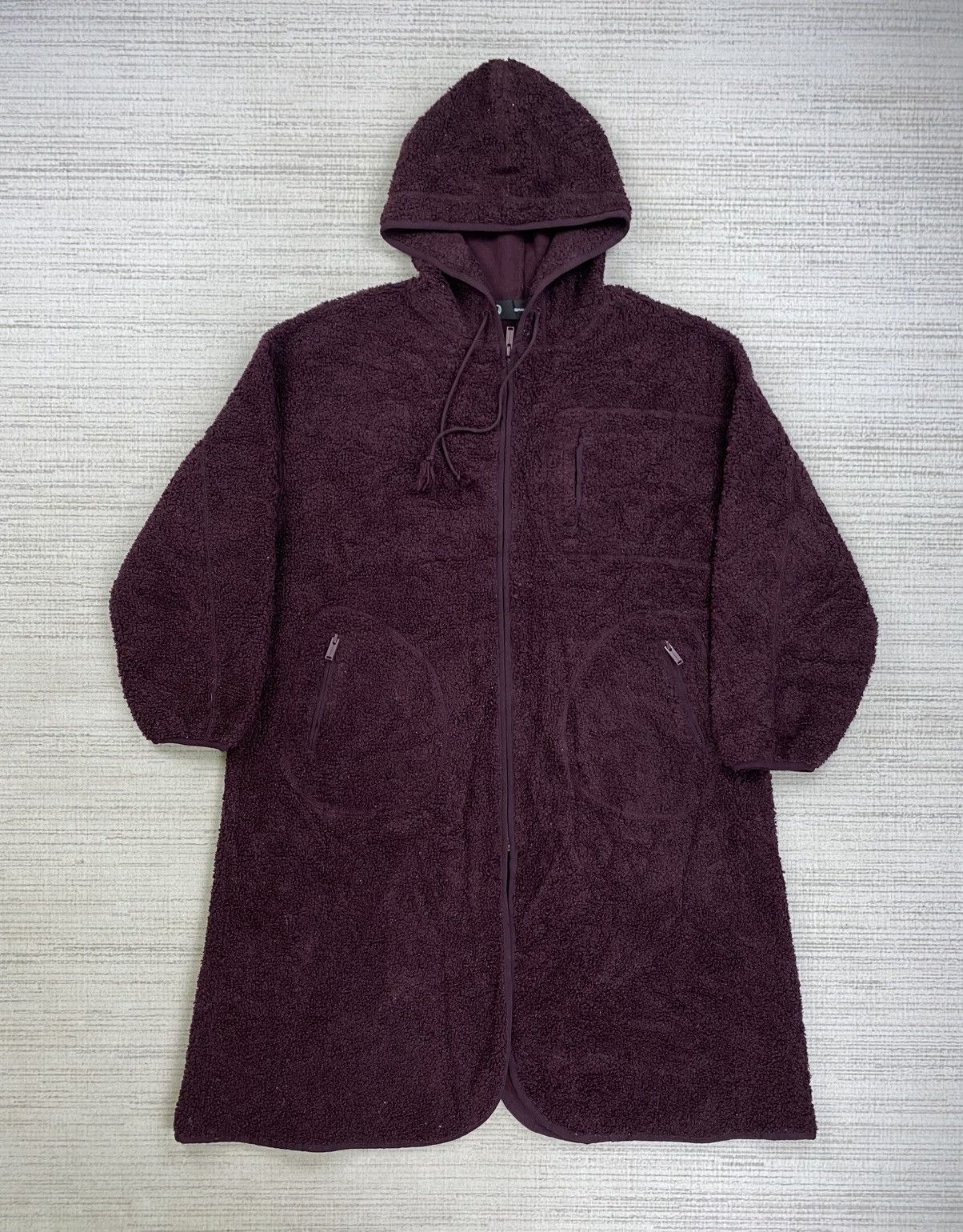 Vintage Gu X Undercover Dark Maroon Long Sherpa Jacket