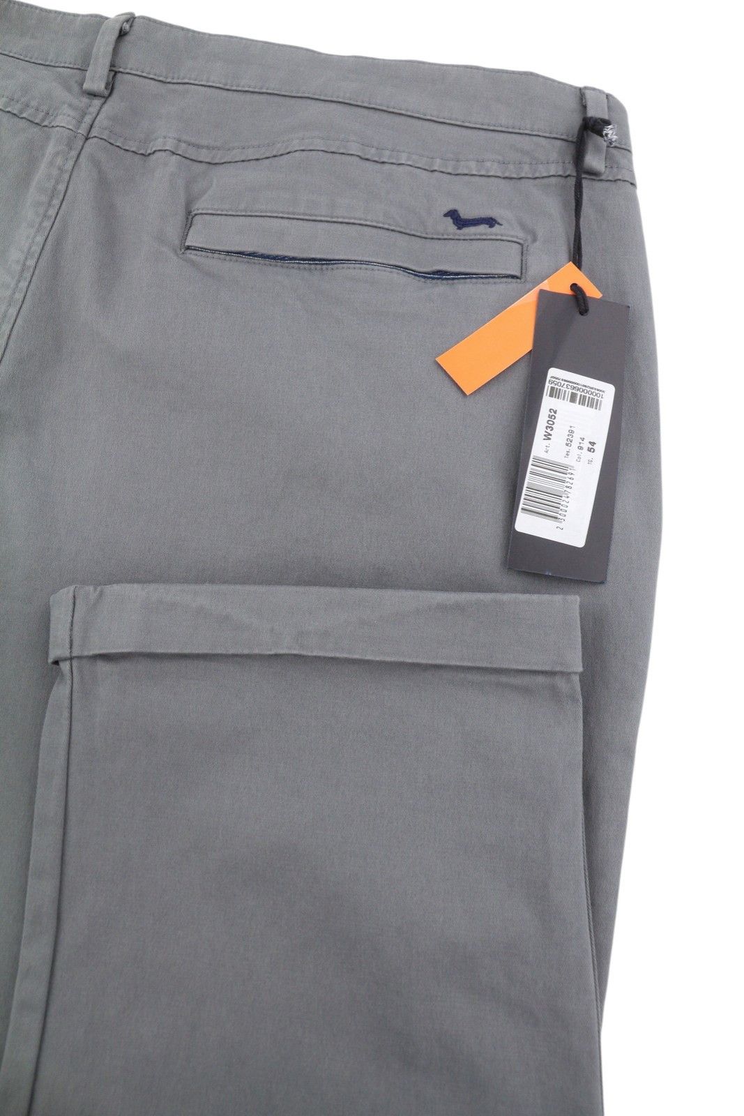 Harmont & Blaine 54 W37 Grey Regular Turn-Up Chino Trousers 89122 Size US 37 - 6 Thumbnail