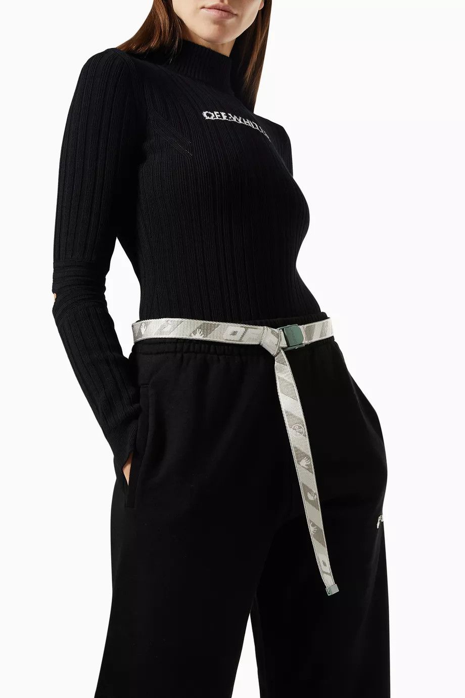 Off-White o1y1225 Logo Bodysuit in Black Size M / US 6-8 / IT 42-44 - 3 Thumbnail