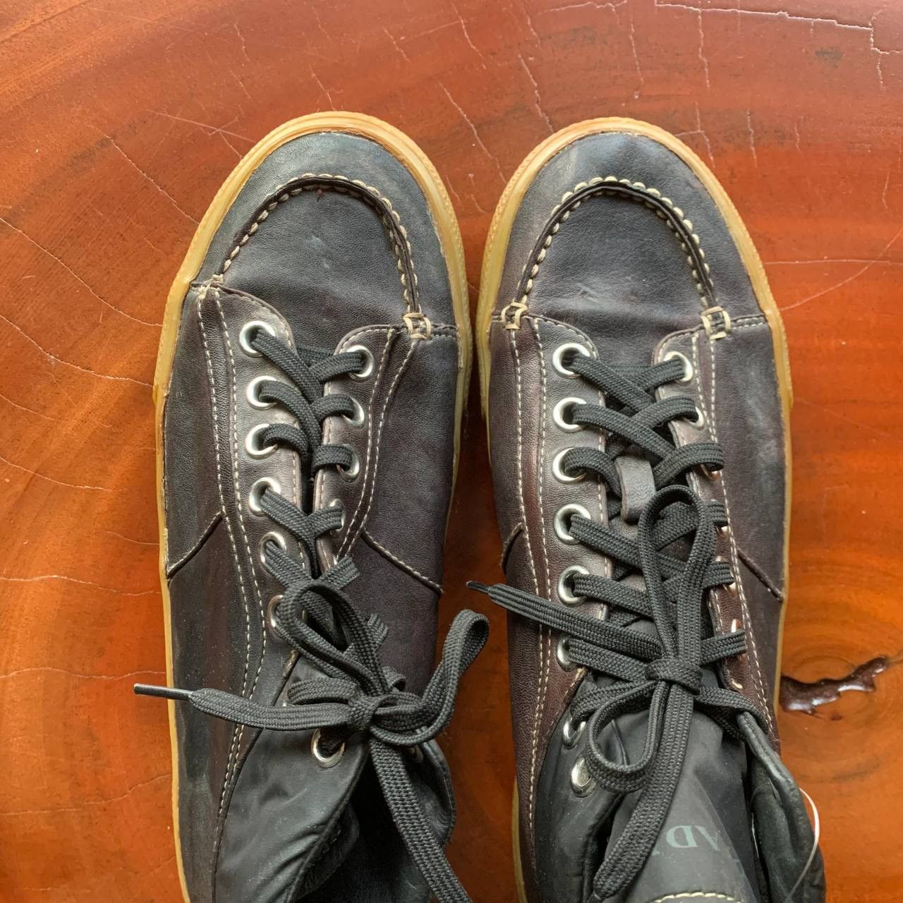 Prada Prada High Cut Chocolate Sneakers Size US 8 / EU 41 - 2 Thumbnail