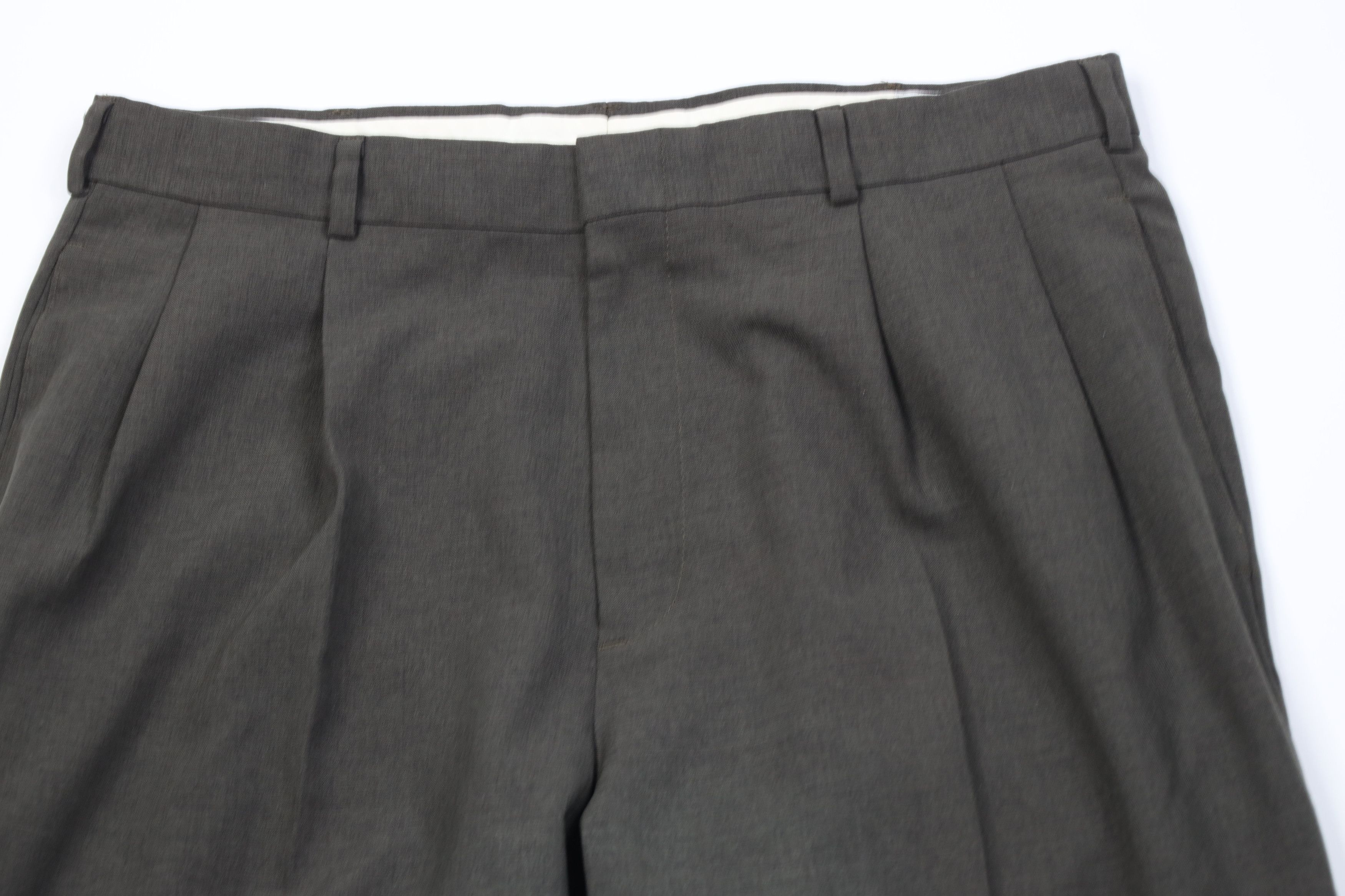 Vintage Vintage 90s Streetwear Wide Leg Chino Pants Trousers Green Size US 34 / EU 50 - 2 Thumbnail