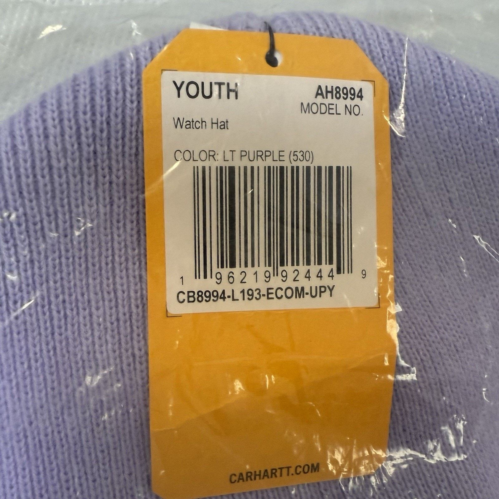 Carhartt Carhartt Youth Knit Cuffed Beanie Hat Light Purple Warm Size ONE SIZE - 3 Thumbnail