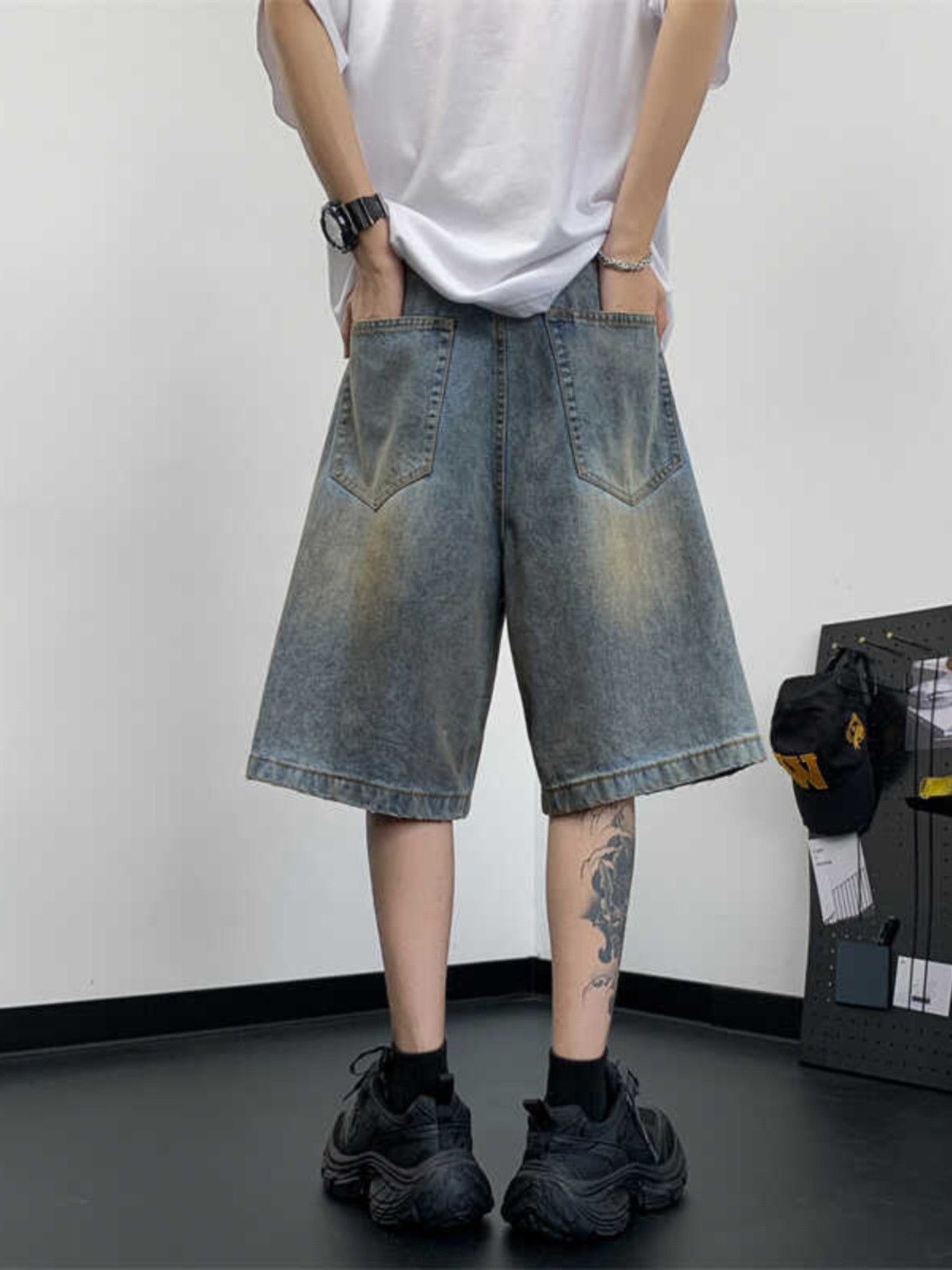 Japanese Brand × Jean Retro straight leg denim shorts Size US 30 / EU 46 - 5 Thumbnail
