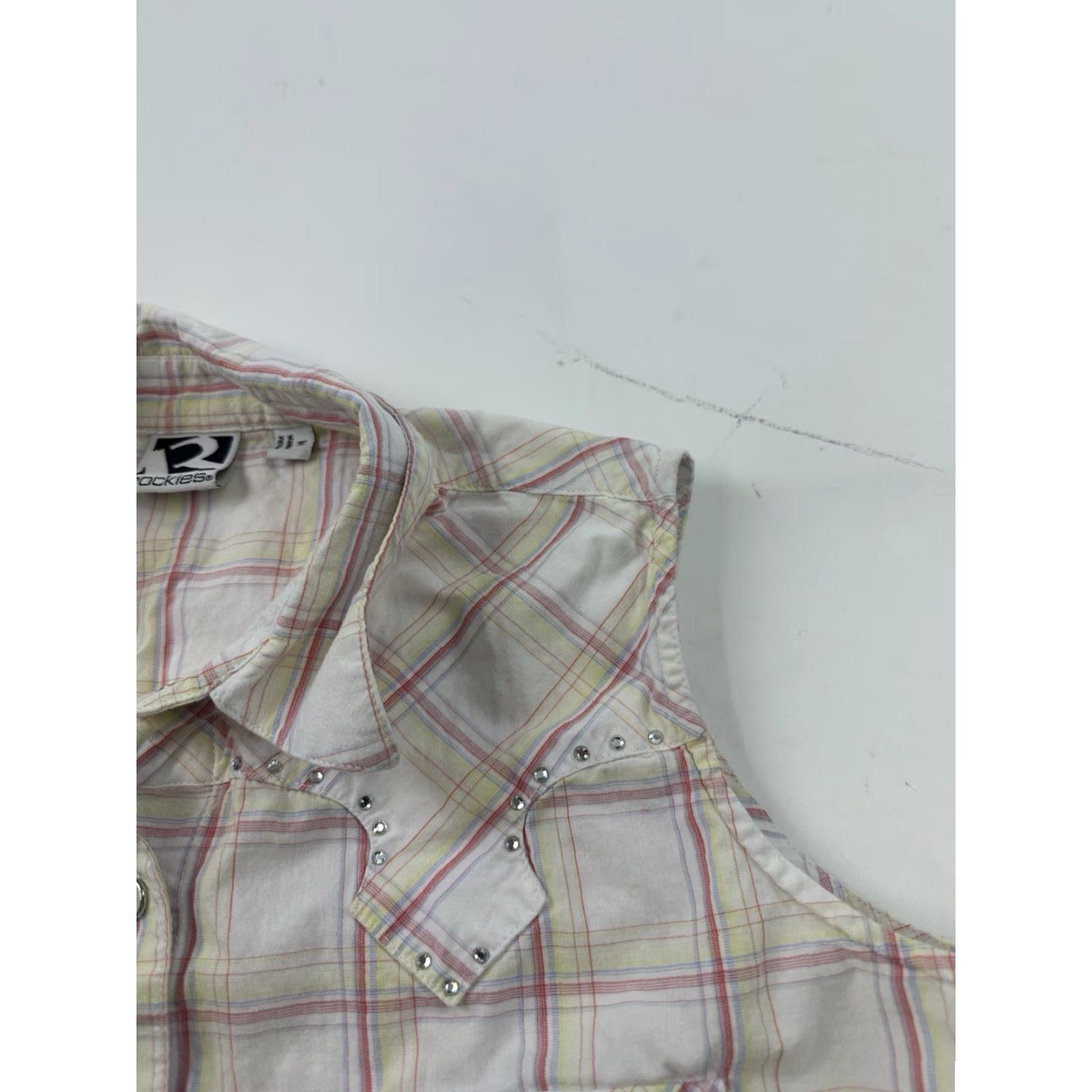 Vintage VINTAGE Rockies Women's Western Shirt Sleeveless M Floral Plaid Cowgirl Casua Size M / US 6-8 / IT 42-44 - 4 Thumbnail