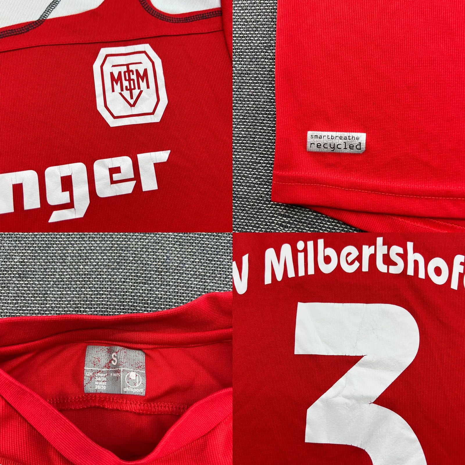 Vintage Uhlsport Football Jersey Mens S Red TSV Milbertshofen 1905 T-Shirt Athletic Quick Dry Moisture Wicking Size US S / EU 44-46 / 1 - 8 Thumbnail