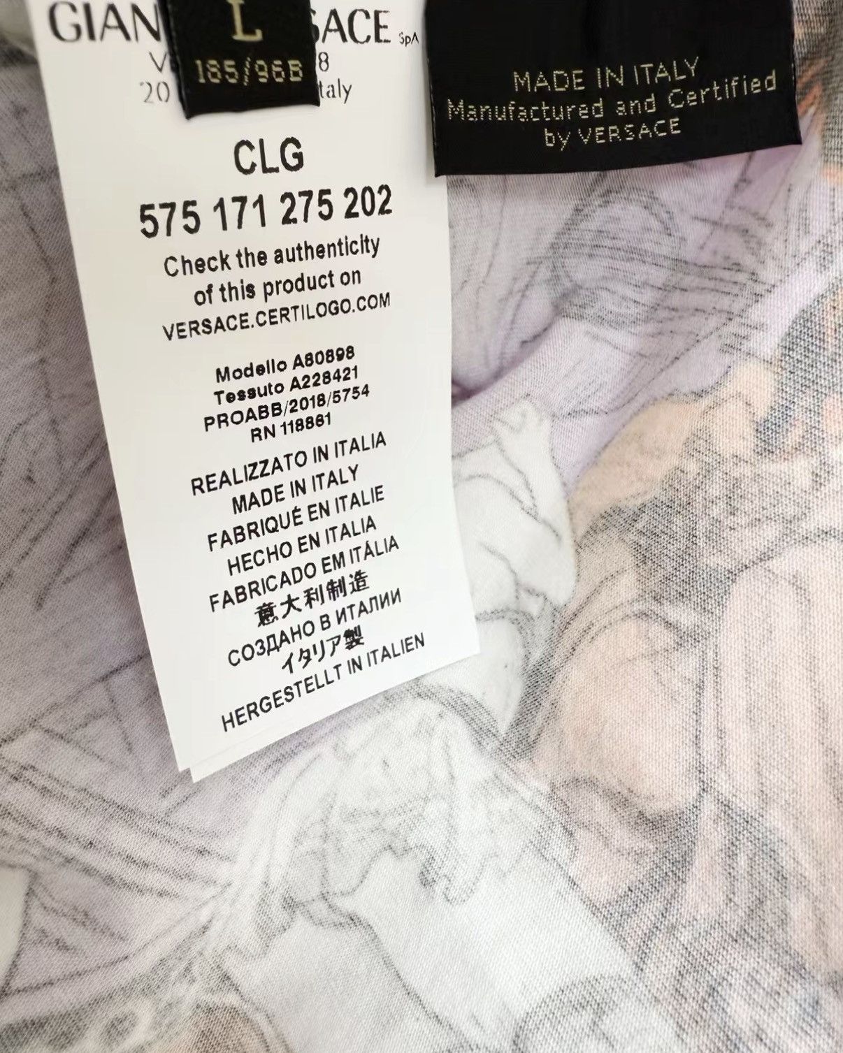 Versace VERSACE High Stretch Fitted Short Sleeve T-shirt J30 Size US S / EU 44-46 / 1 - 7 Thumbnail