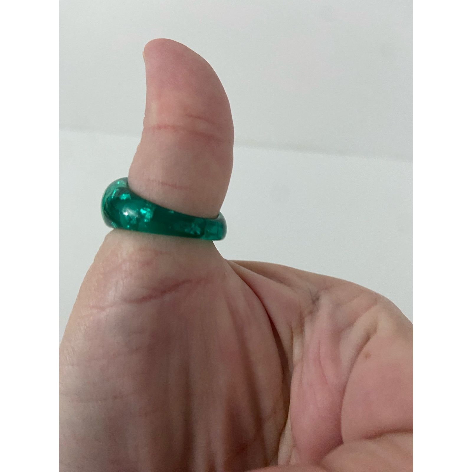 Other Green resin band ring size 8 Size ONE SIZE - 2 Thumbnail