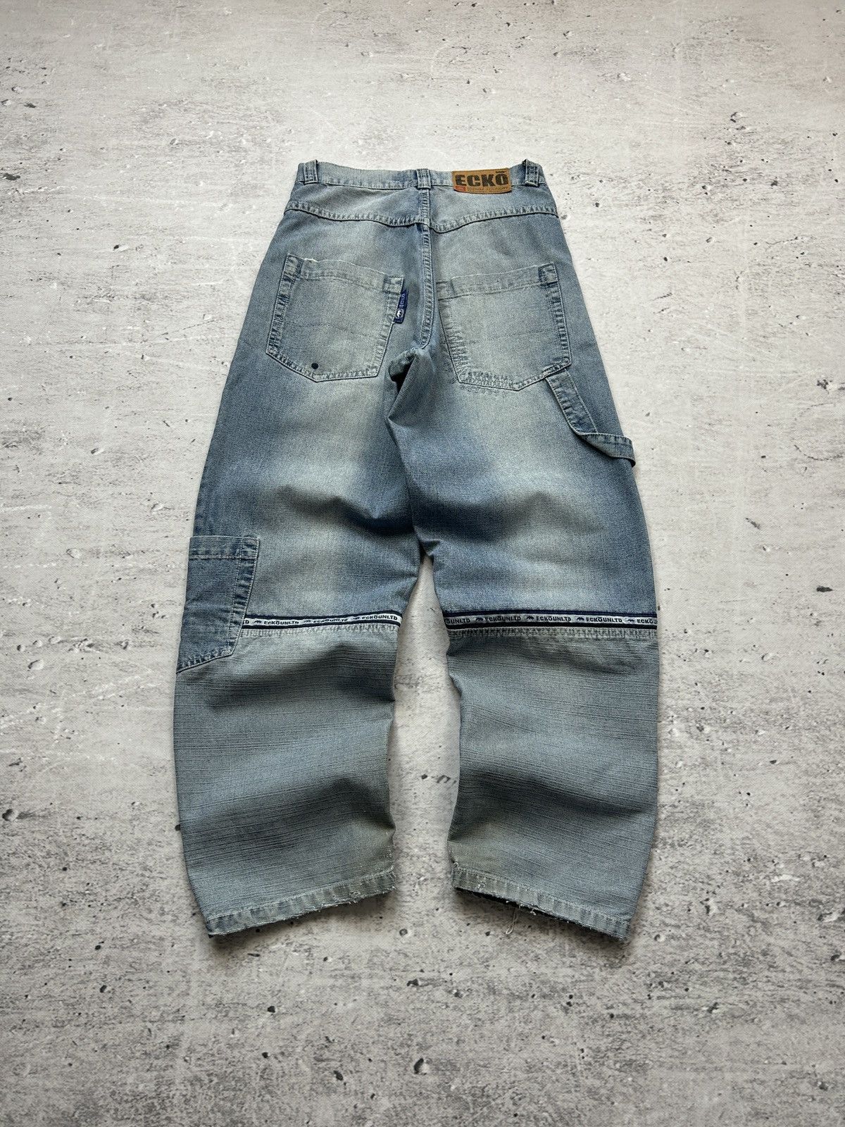 Ecko Unltd. 💥Vintage Ecko Unltd Baggy Big Logo Washed Blue Denim Jeans💥 Size US 30 / EU 46 - 8 Thumbnail