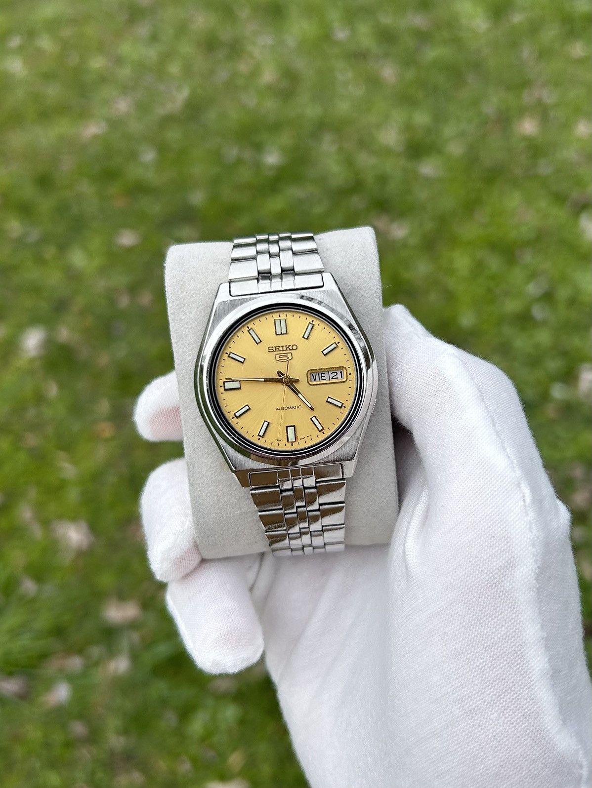 Seiko 5 Watch Automatic Mechanical Japan Made 2000's in Silver, Men's