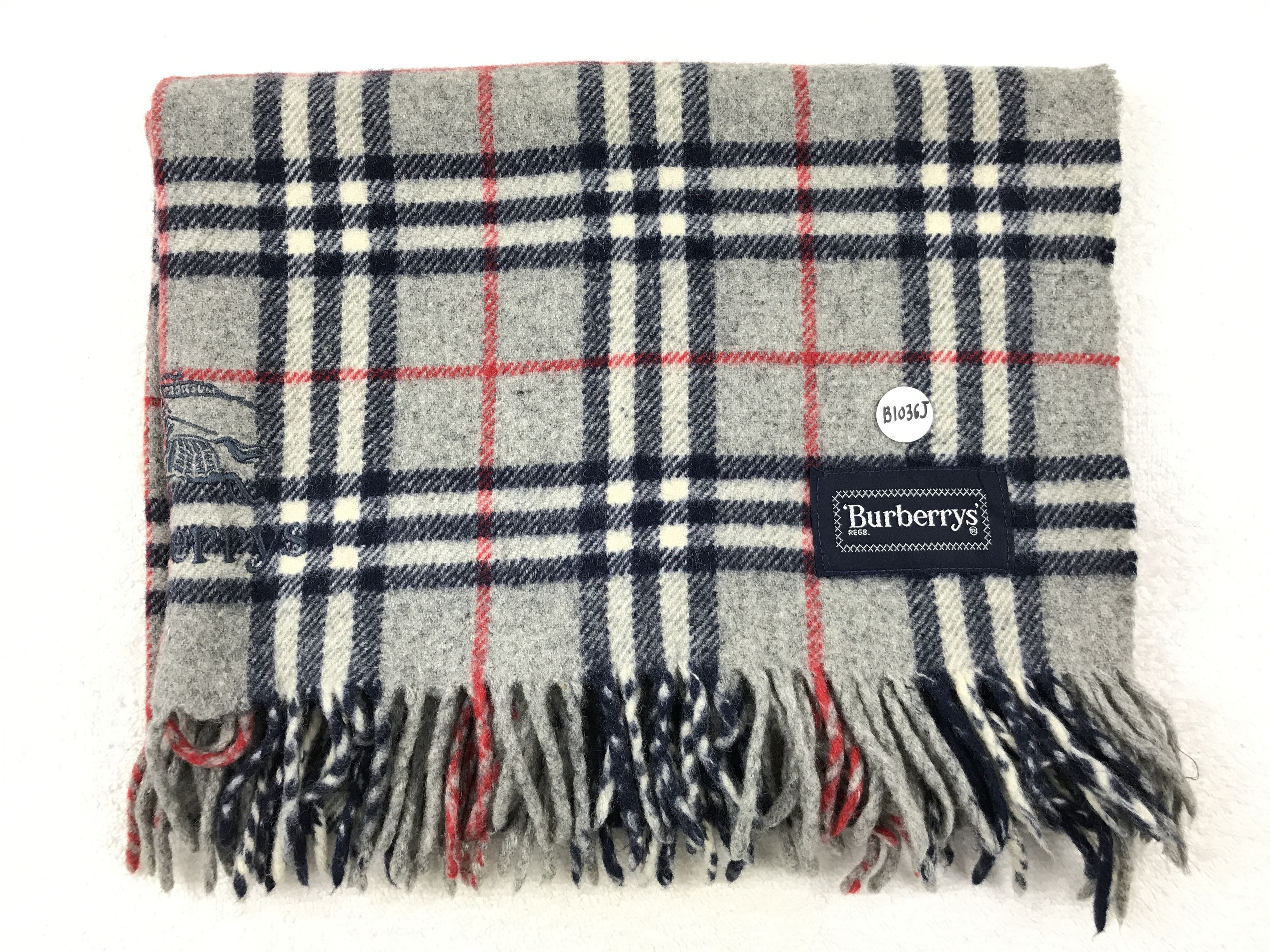 Burberry × Vintage Vintage Burberry Scarf Muffler Wool Cashmere Novacheck Size ONE SIZE - 2 Thumbnail