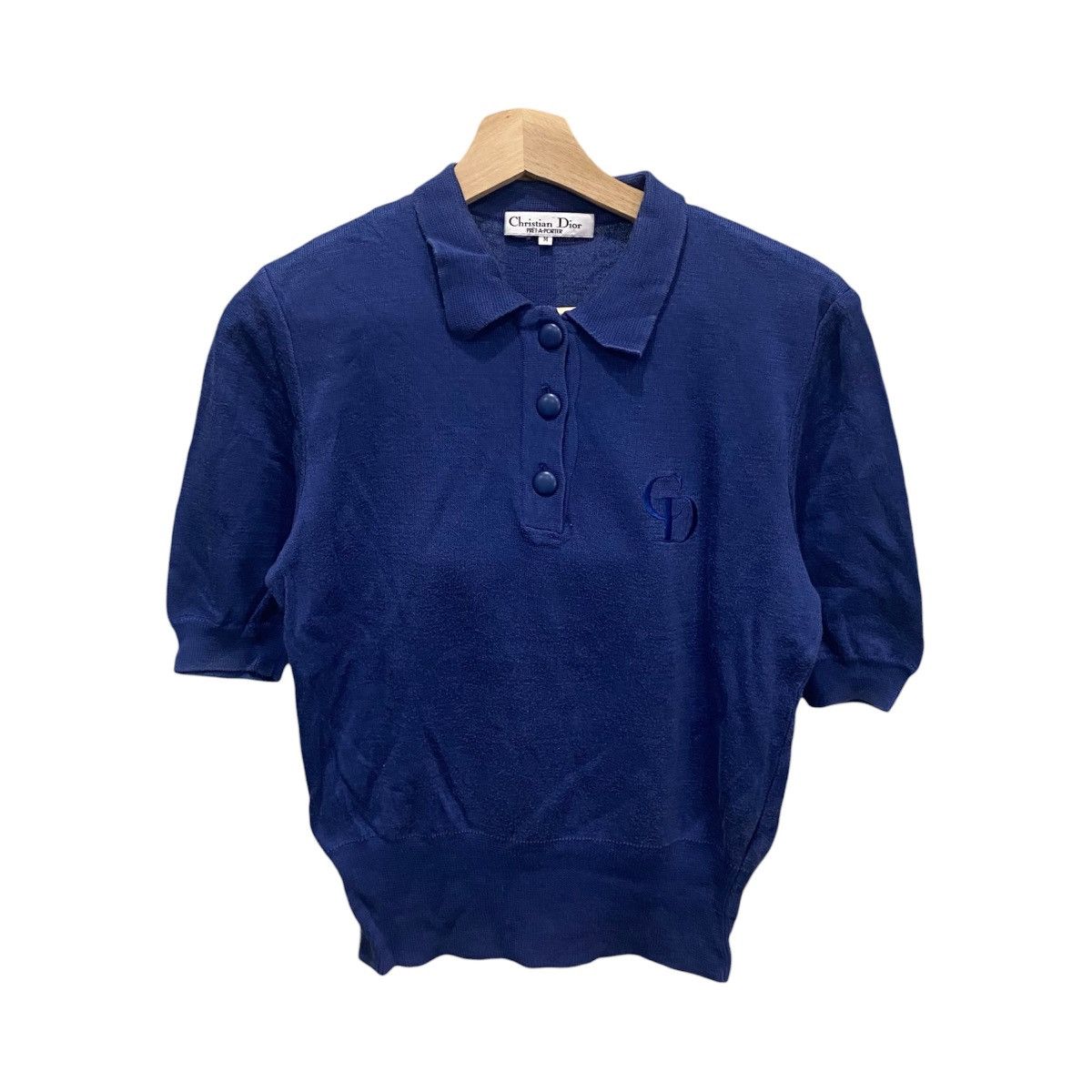 Christian Dior Monsieur Vintage Christian Dior Prêt-À-Porter Knit Polo - CD LOGO Size M / US 6-8 / IT 42-44 - 1 Thumbnail