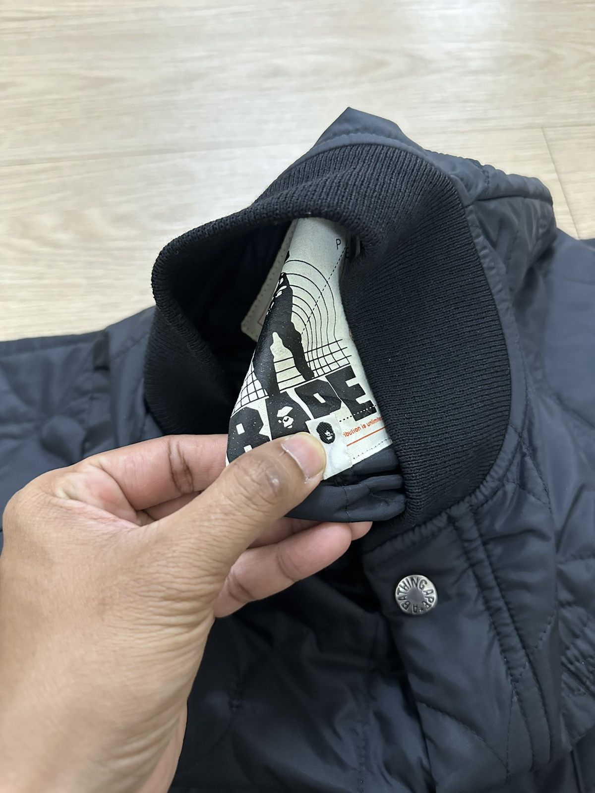 Bape Rare And Beautiful Bape Quilted Light Puffer Zipper Jacket Size US L / EU 52-54 / 3 - 14 Thumbnail