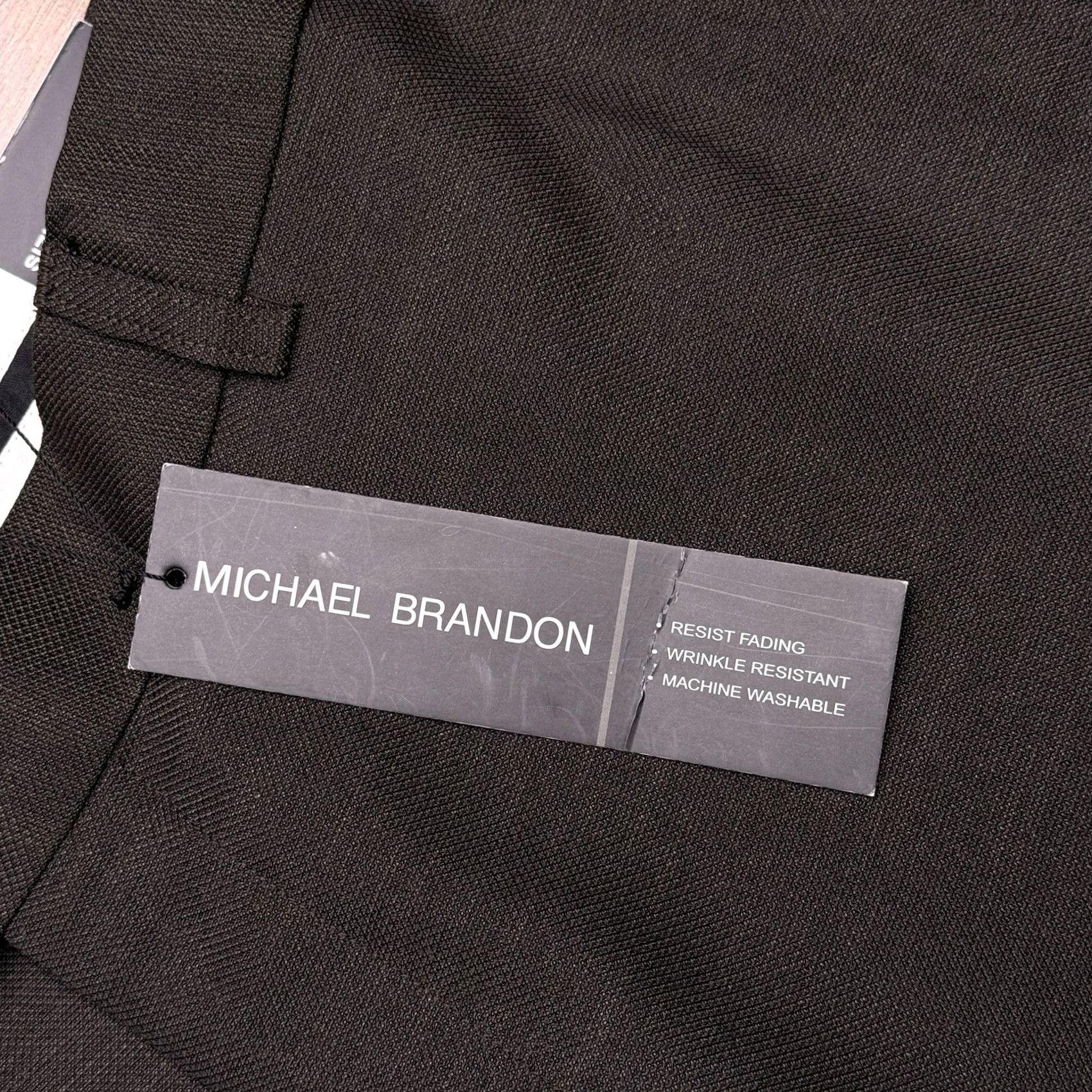 Vintage Michael Brandon Dress Pants Mens 36x32 Chocolate Wrinkle Resistant New Size US 36 / EU 52 - 4 Thumbnail