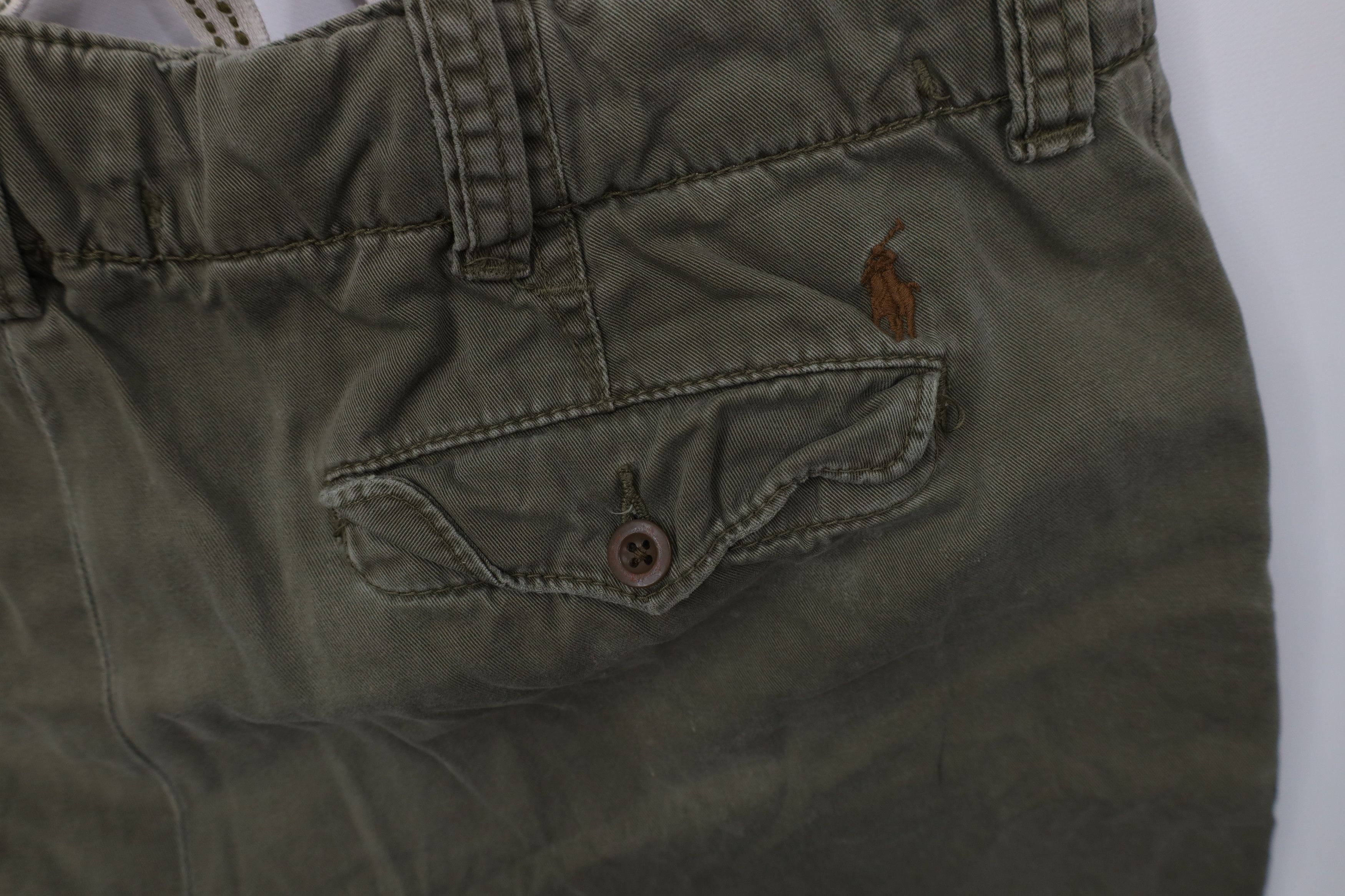 Ralph Lauren Vintage 90s Ralph Lauren Above Knee Military Shorts Green Size US 34 / EU 50 - 15 Thumbnail