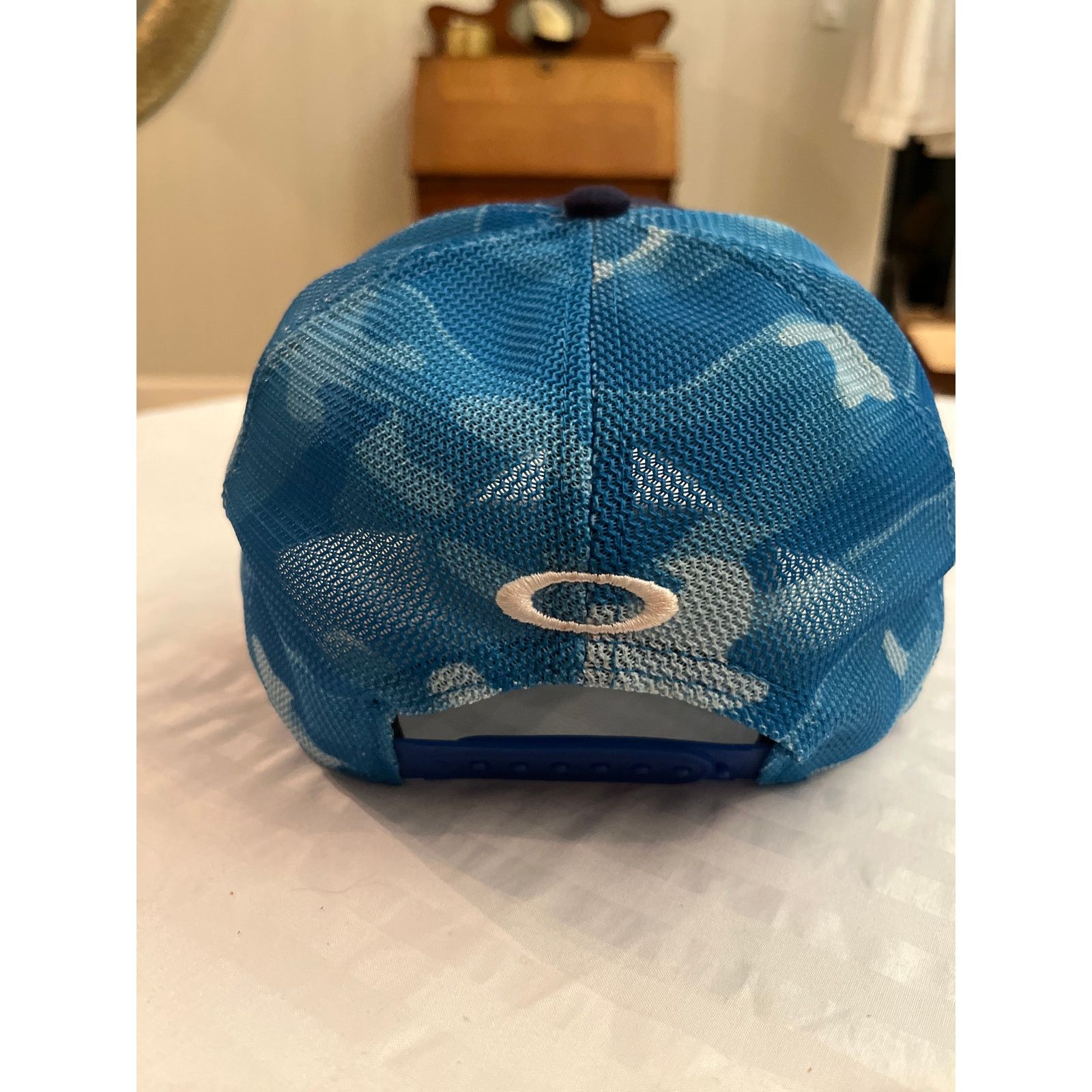 Oakley Oakley Silicon Bark Trucker Hat Navy Blue Camo Mesh Size ONE SIZE - 3 Thumbnail