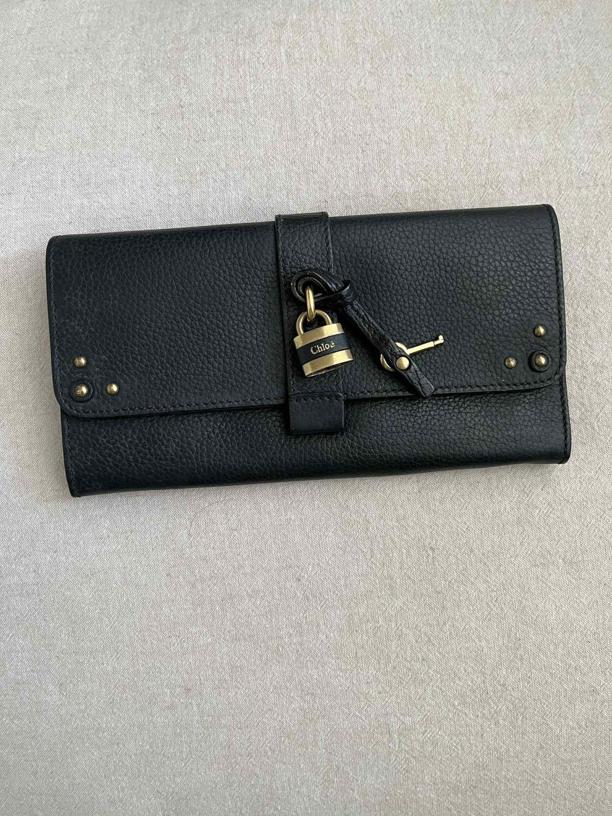 Chloe Chloe Paddington Leather Studded Lock Key Bifold Wallet Size ONE SIZE - 1 Thumbnail