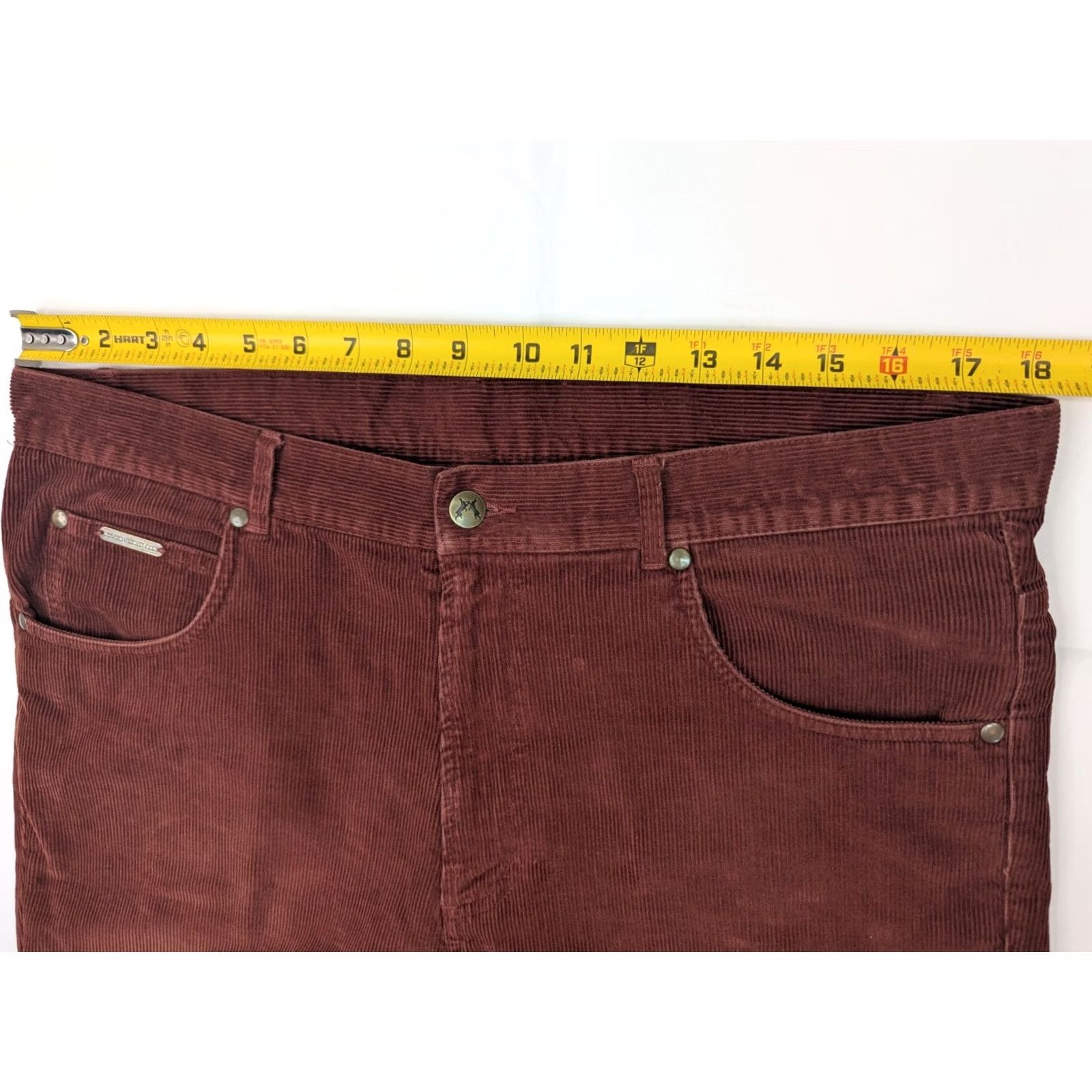 Vintage Peter Christian Corduroy Straight Pant Men 36x28 Brown Corduroy Casual 5-Pocket Regular Rise Zipper Button Vintage: No Mens Pants Size US 36 / EU 52 - 5 Thumbnail