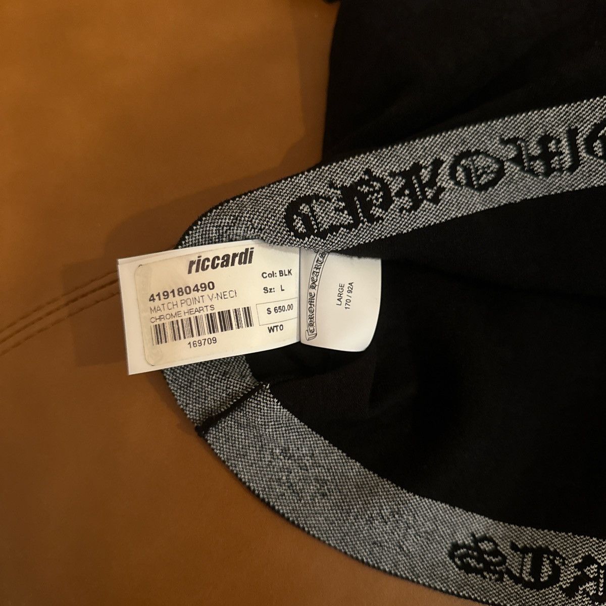 Chrome Hearts Chrome Hearts Black V Neck Polo - Large Size L / US 10 / IT 46 - 7 Thumbnail