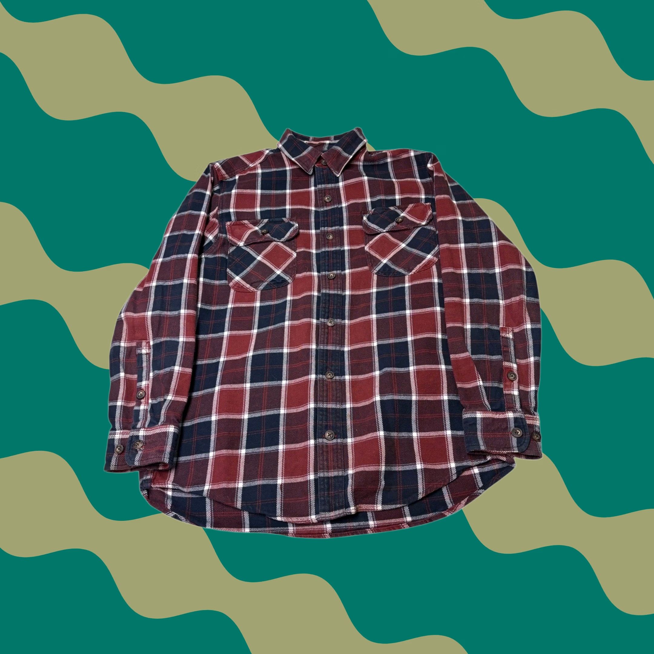 Duluth Trading Company Duluth Trading Co Flannel Shirt Men L Long Sleeve Plaid Red Navy Button-Up Chest 44 in Casual Workwear Size US L / EU 52-54 / 3 - 1 Thumbnail